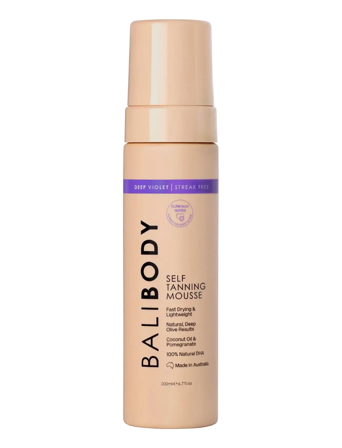 Bali Body Deep Violet Self Tanning Mousse, Mousse, Nude, Str: 200 ML