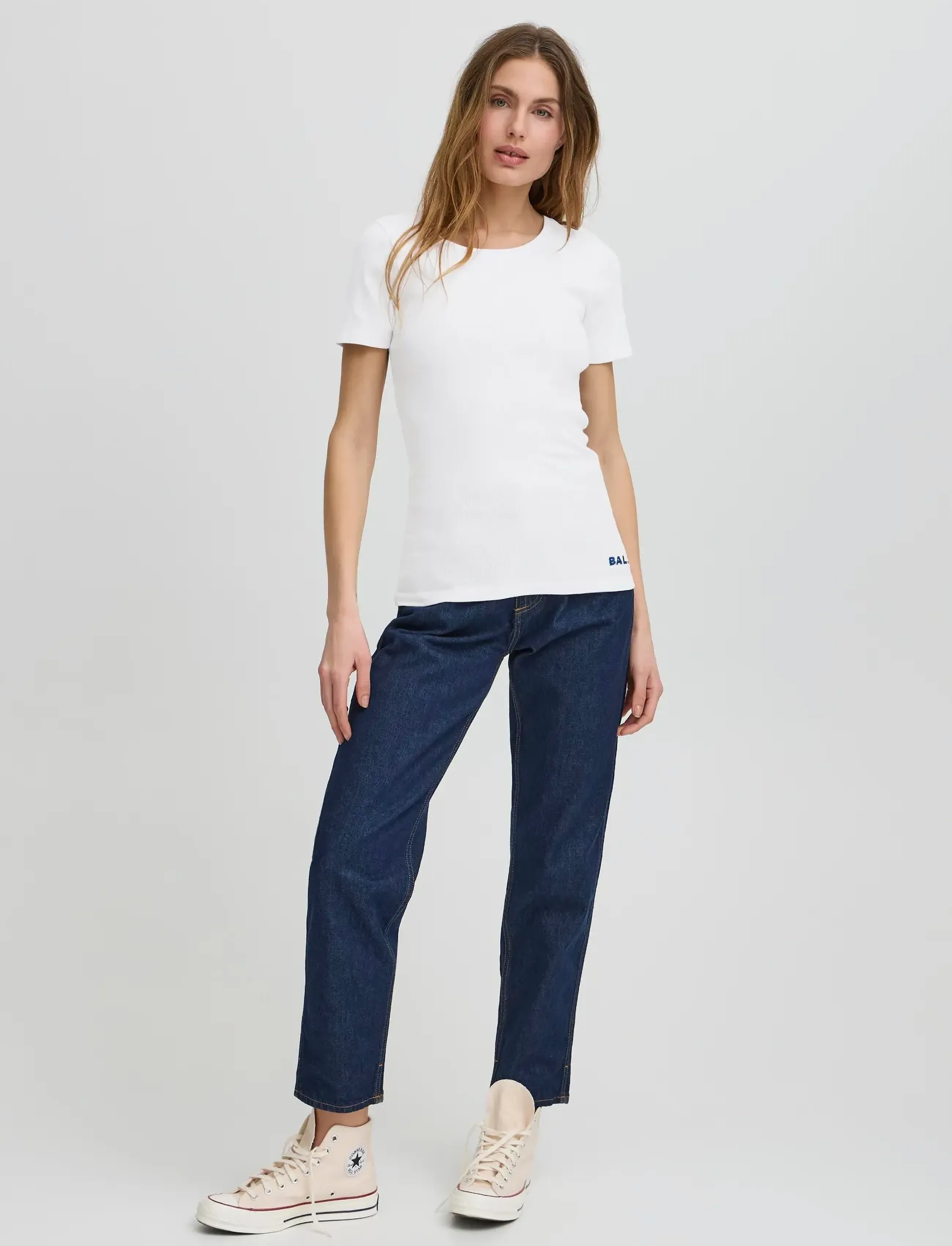 BALL Baaltobelli Tshirt, M, White, T-Shirts & Toppe > Kortærmede, Dame