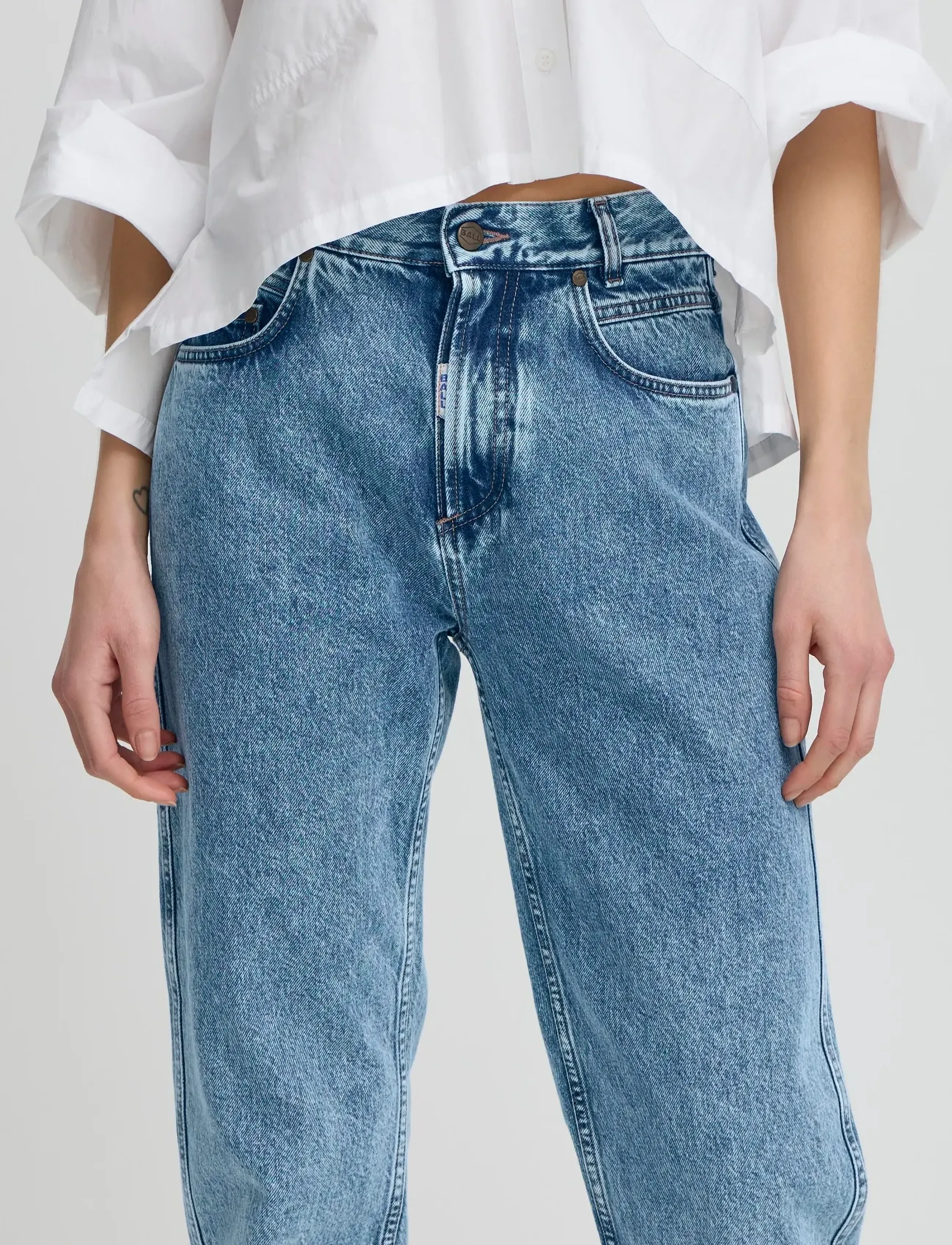 BALL - BAPAOLO JEANS - sirge säärega teksad - marble wash - 5