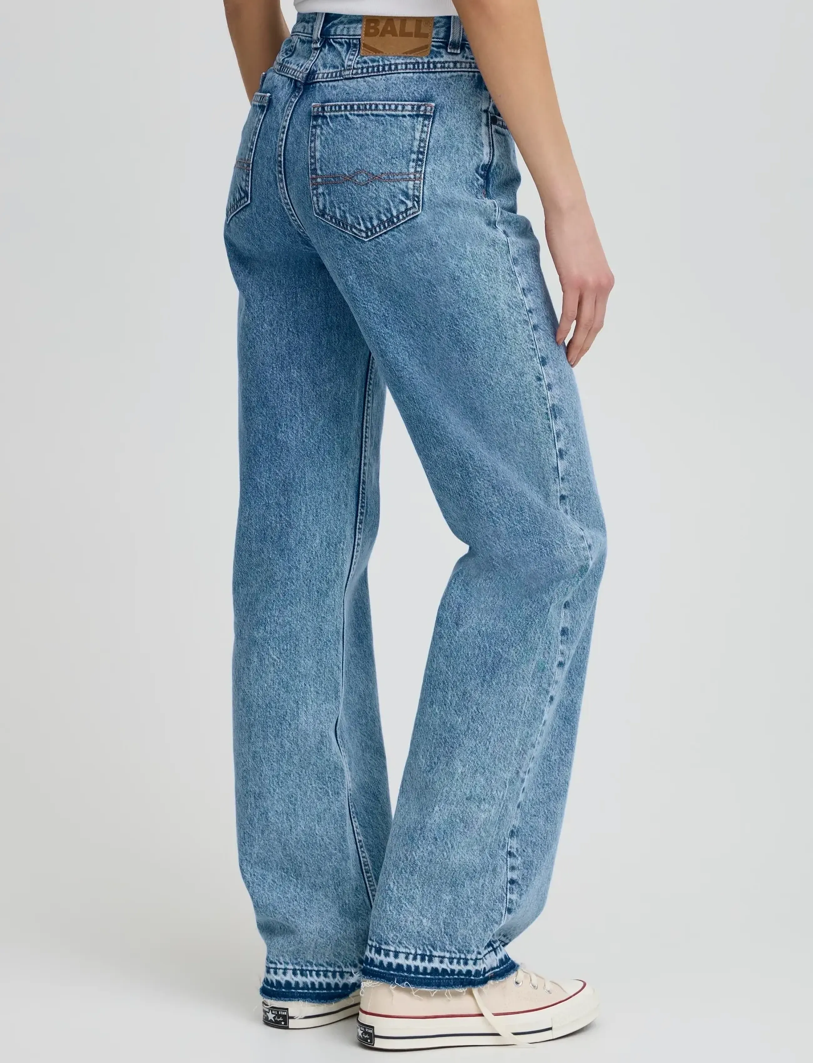 BALL - BASERENA JEANS - brede jeans - marble wash - 4