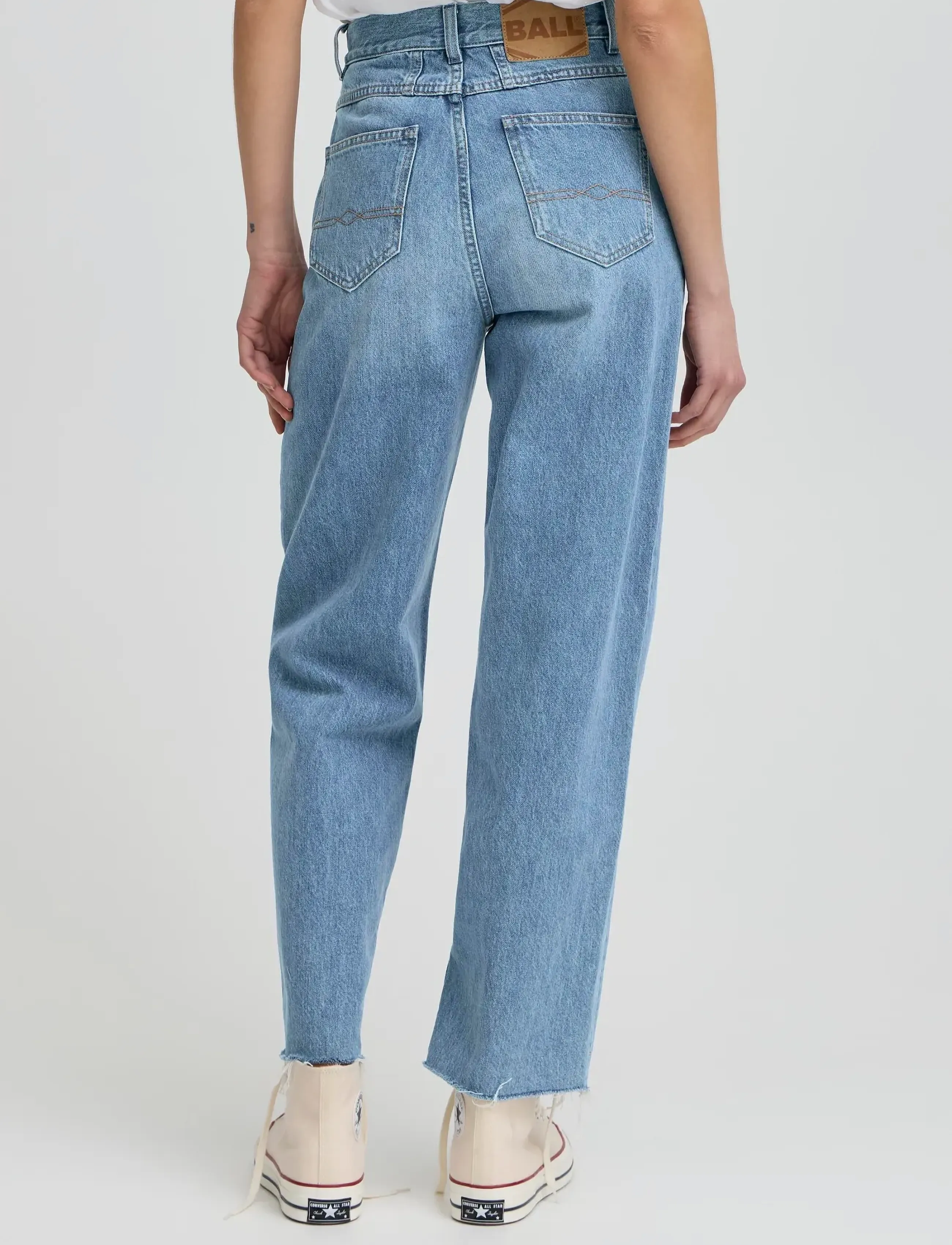 BALL - BACAMMEO JEANS - hosen mit weitem bein - stonewash - 4