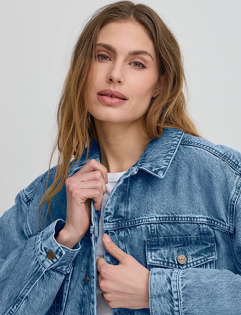 BALL - BAJULIETTA JEANS JACKET - forårsjakker - marble wash - 5