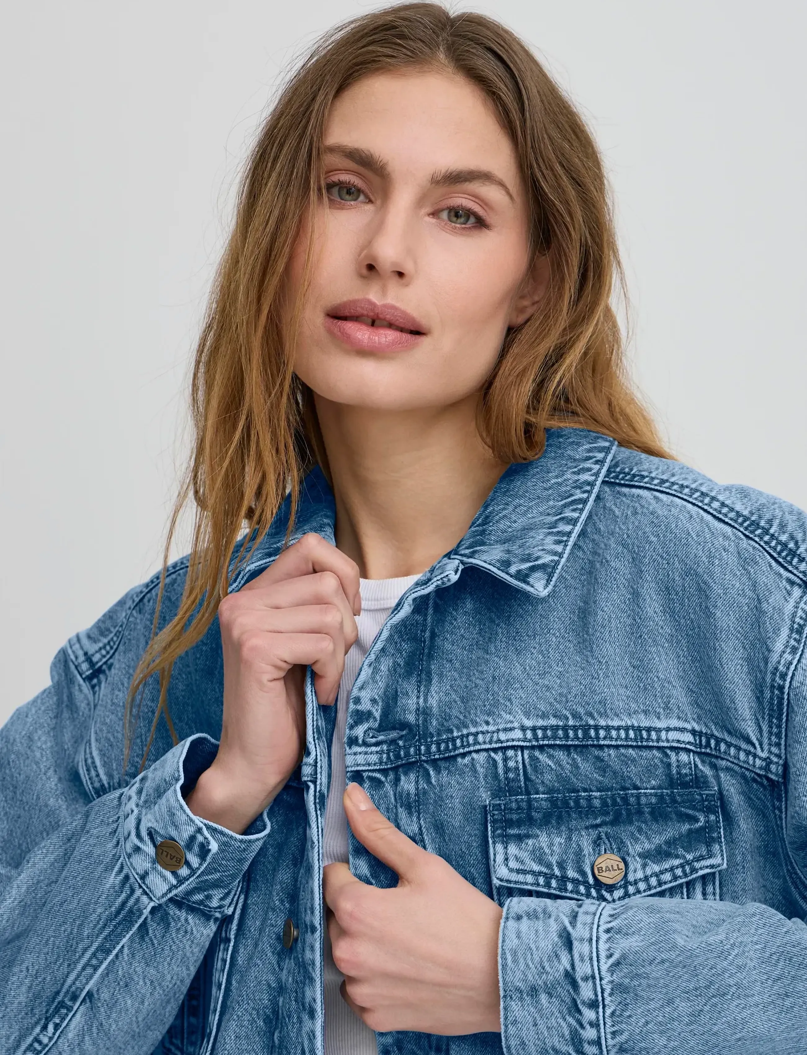 BALL - BAJULIETTA JEANS JACKET - virsdrēbes - marble wash - 5