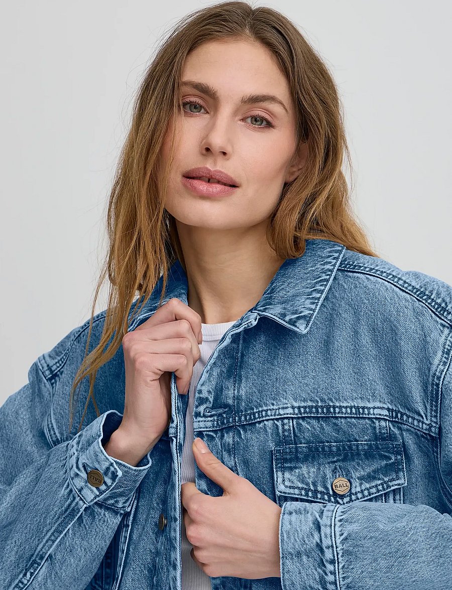 BALL - BAJULIETTA JEANS JACKET - forårsjakker - marble wash - 5