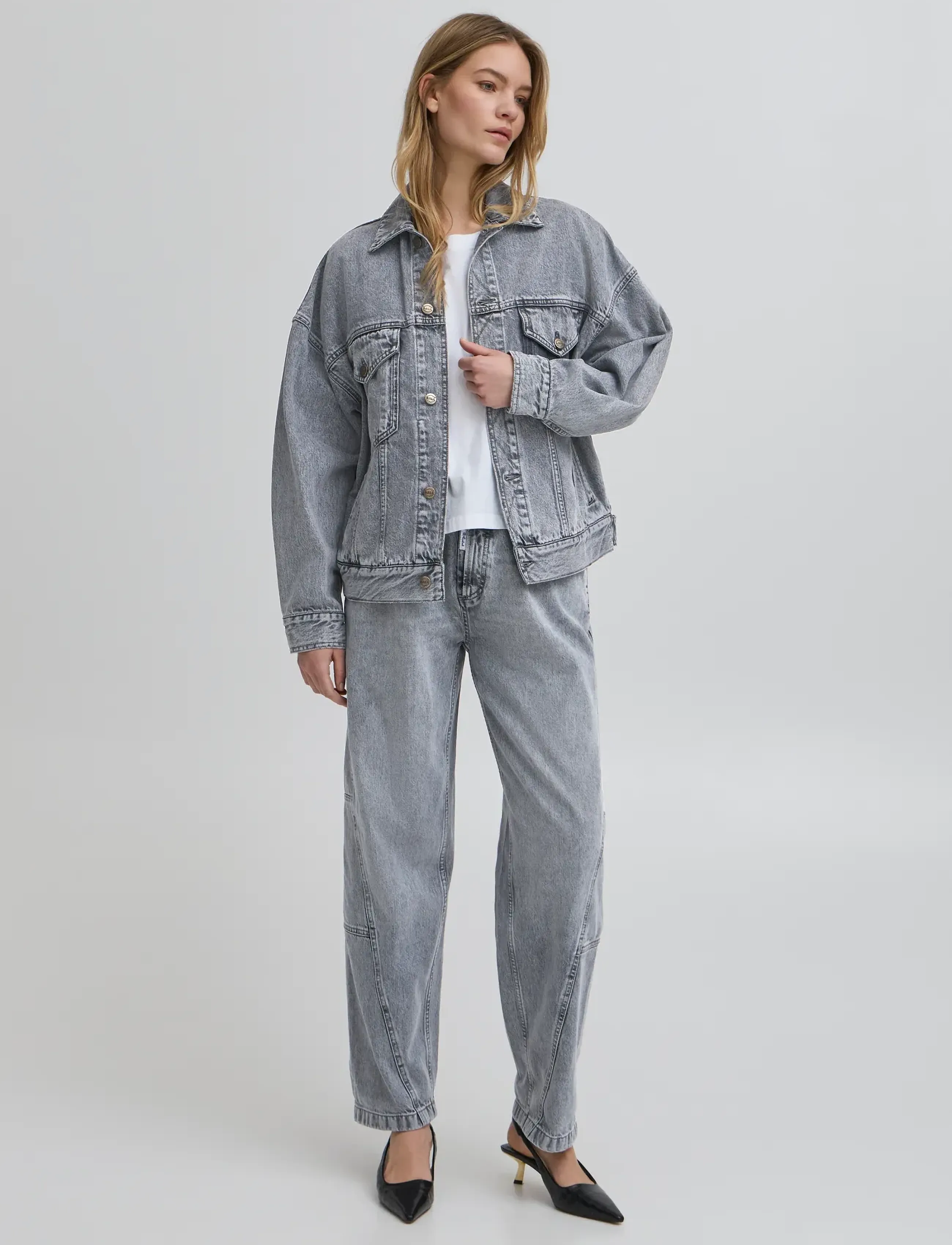 BALL Bacammie Denim Jacket, L, Jackets, Grau - Denim, Frauen