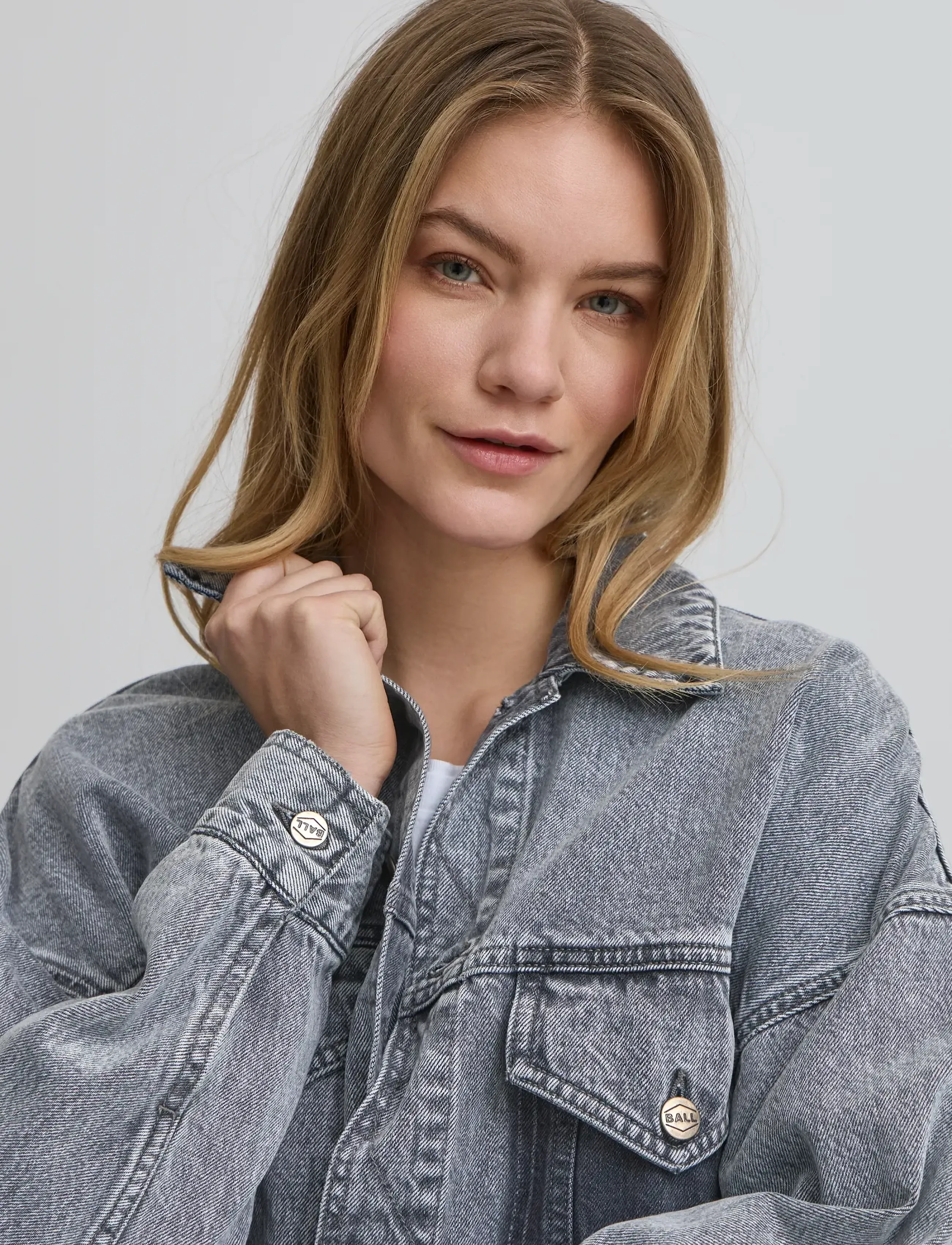 BALL - BACAMMIE DENIM JACKET - frühlingsjacken - grey denim - 5