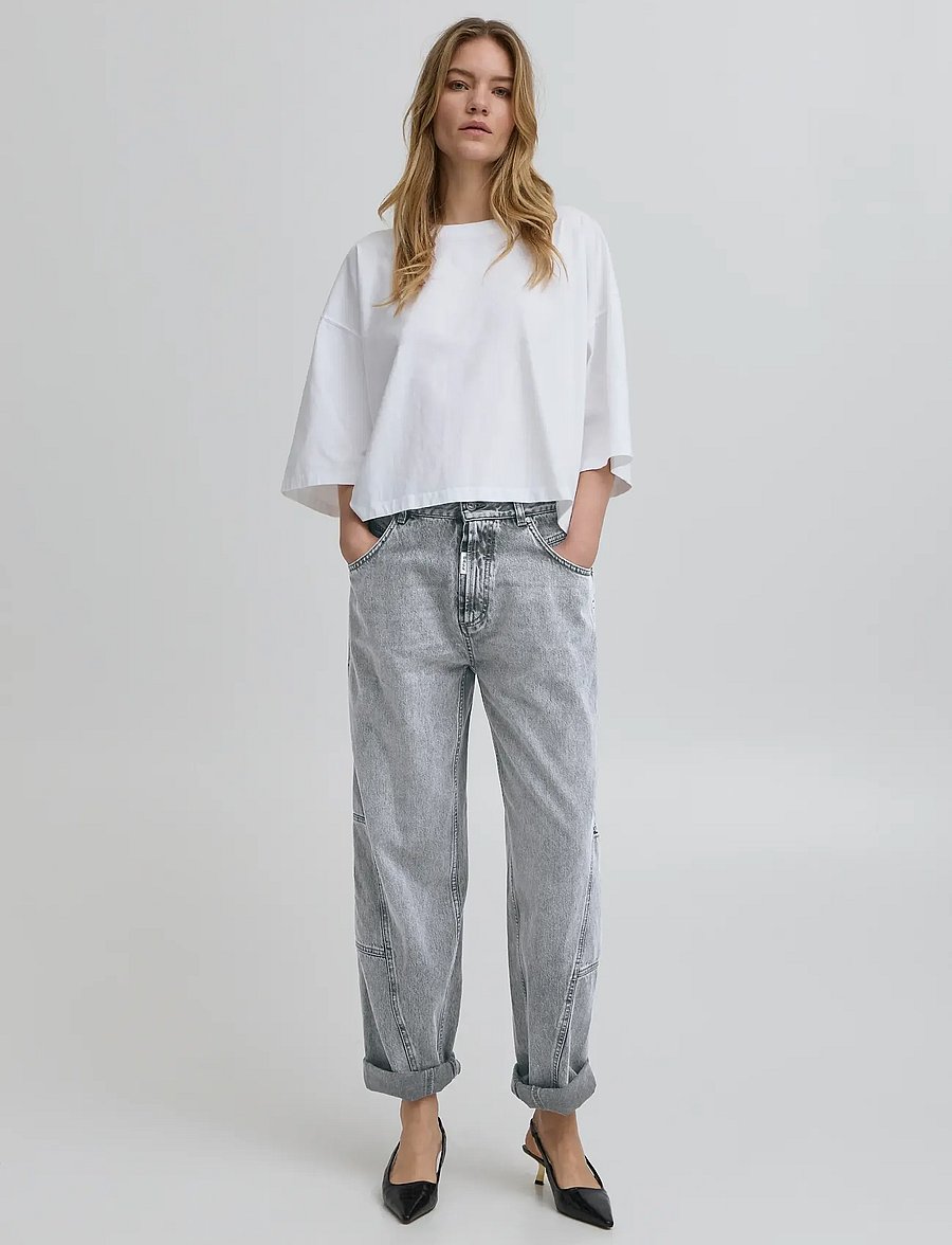 BALL - BACAMMIE CURVED JEANS - boyfriend jeans - grey denim - 0