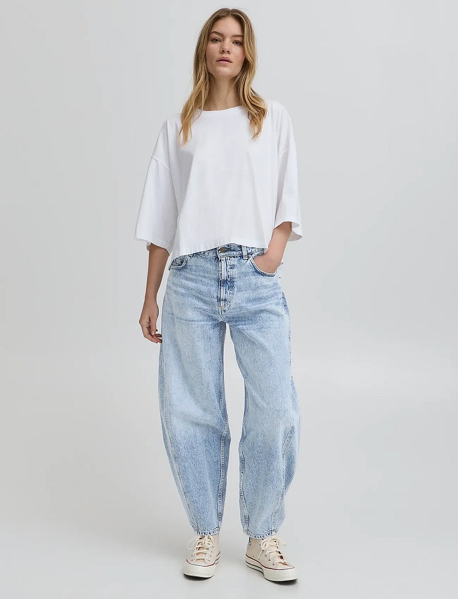 BALL - BACAVI CURVED JEANS - barrel jeans - light blue denim - 0