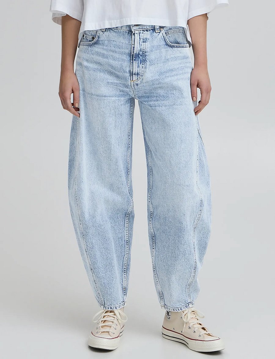 BALL - BACAVI CURVED JEANS - barrel jeans - light blue denim - 3