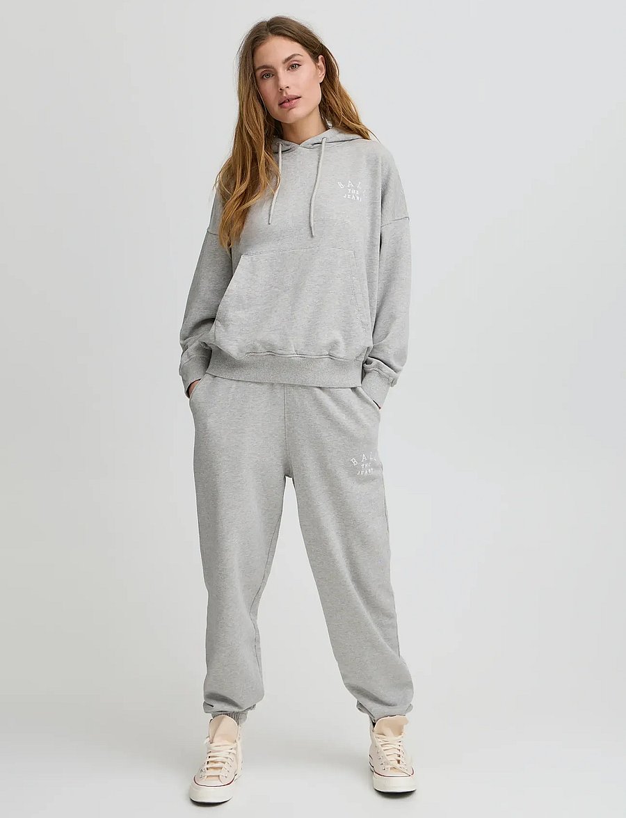 BALL - BASAVONA HOODIE - hoodies - medium grey melange - 0