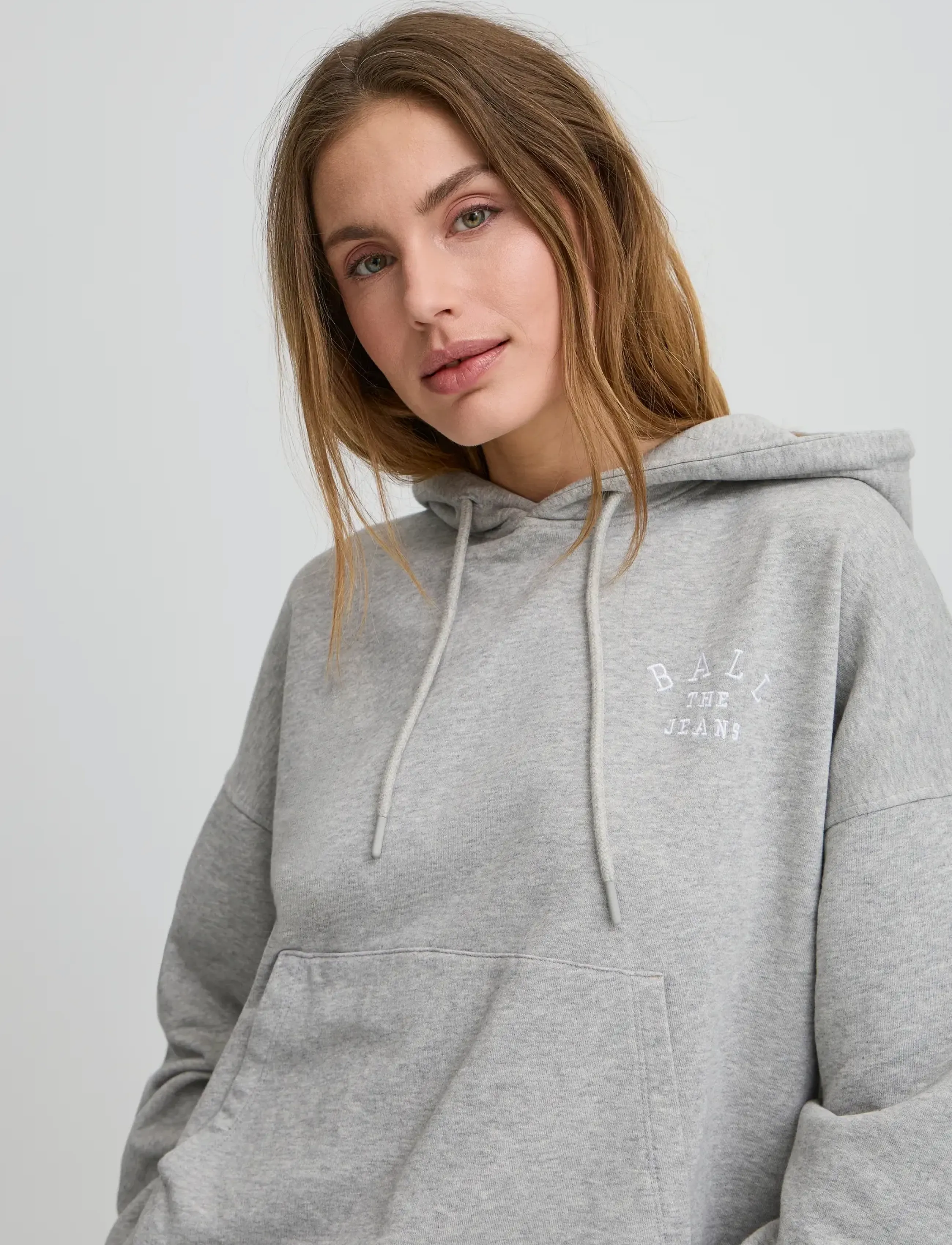 BALL - BASAVONA HOODIE - kapuutsiga dressipluusid - medium grey melange - 5