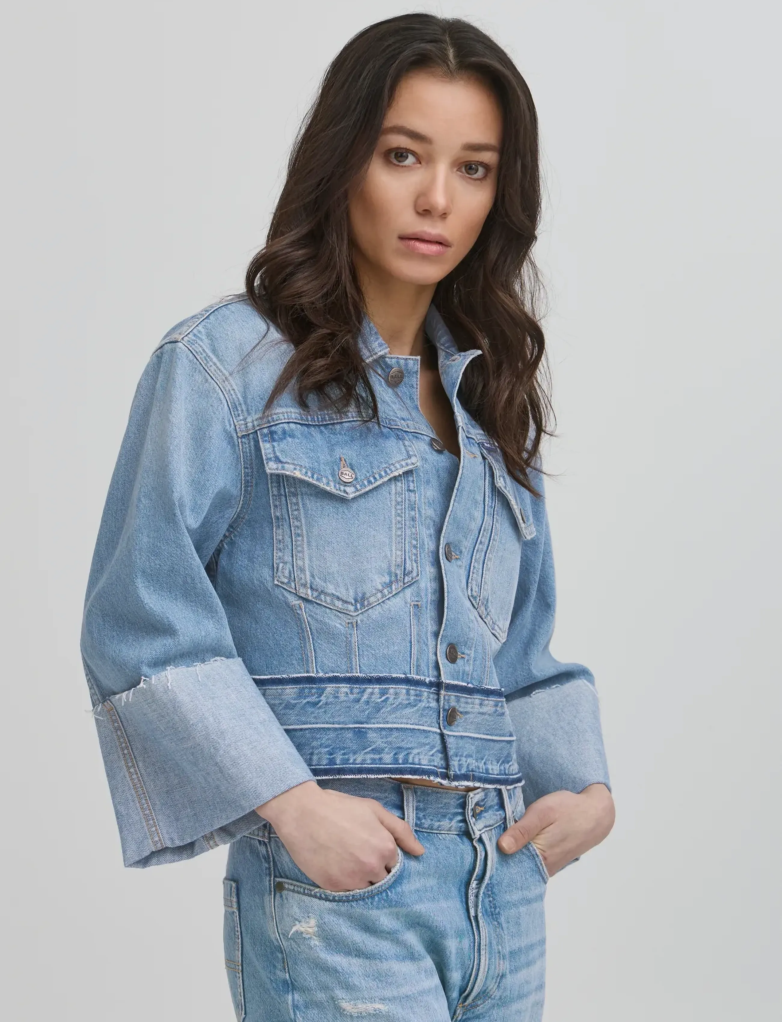 BALL - BASERAFINA SHORT JACKET - frühlingsjacken - light blue denim - 3