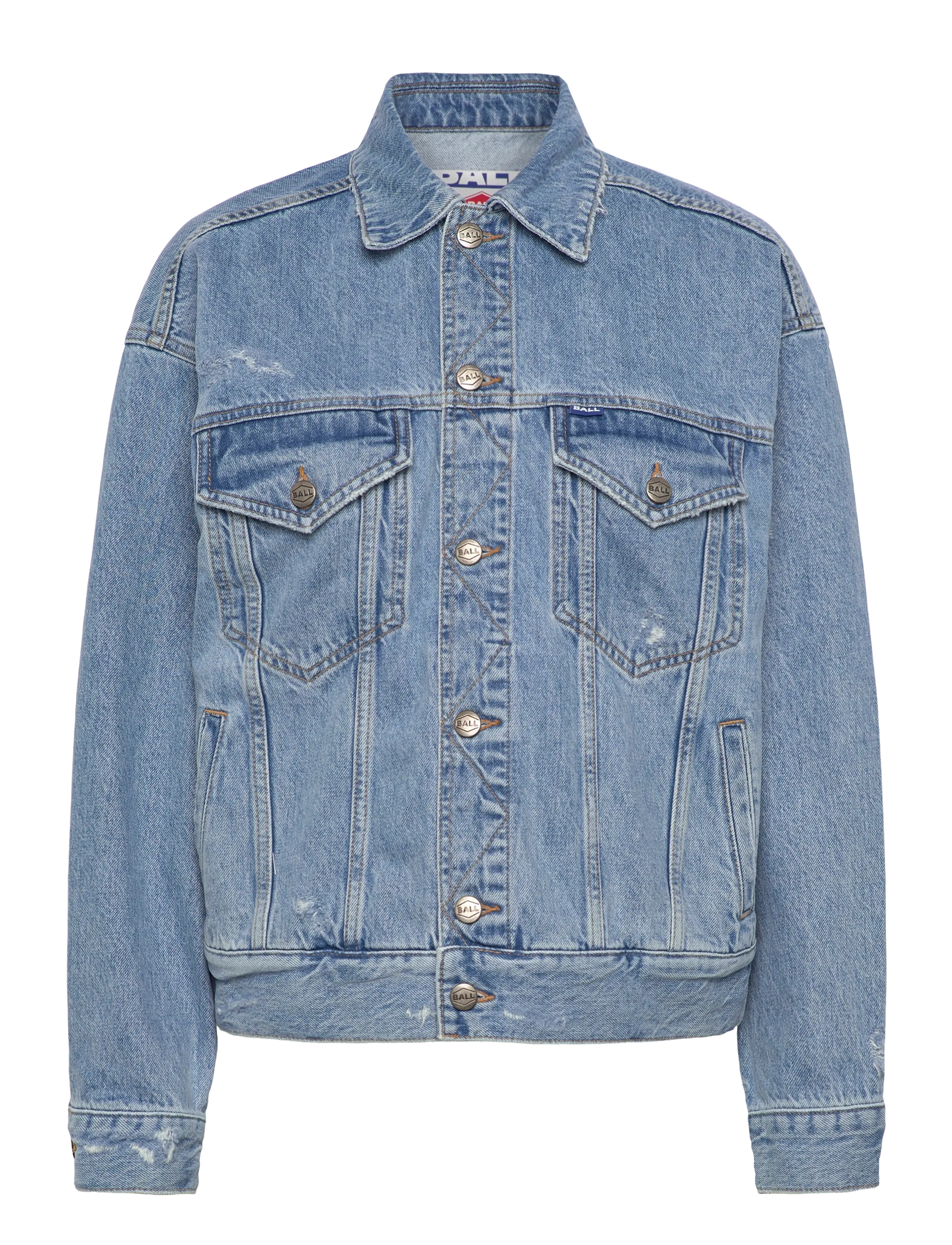 BALL Baserre Klassisch Denim Jacke Blau - L - Damen
