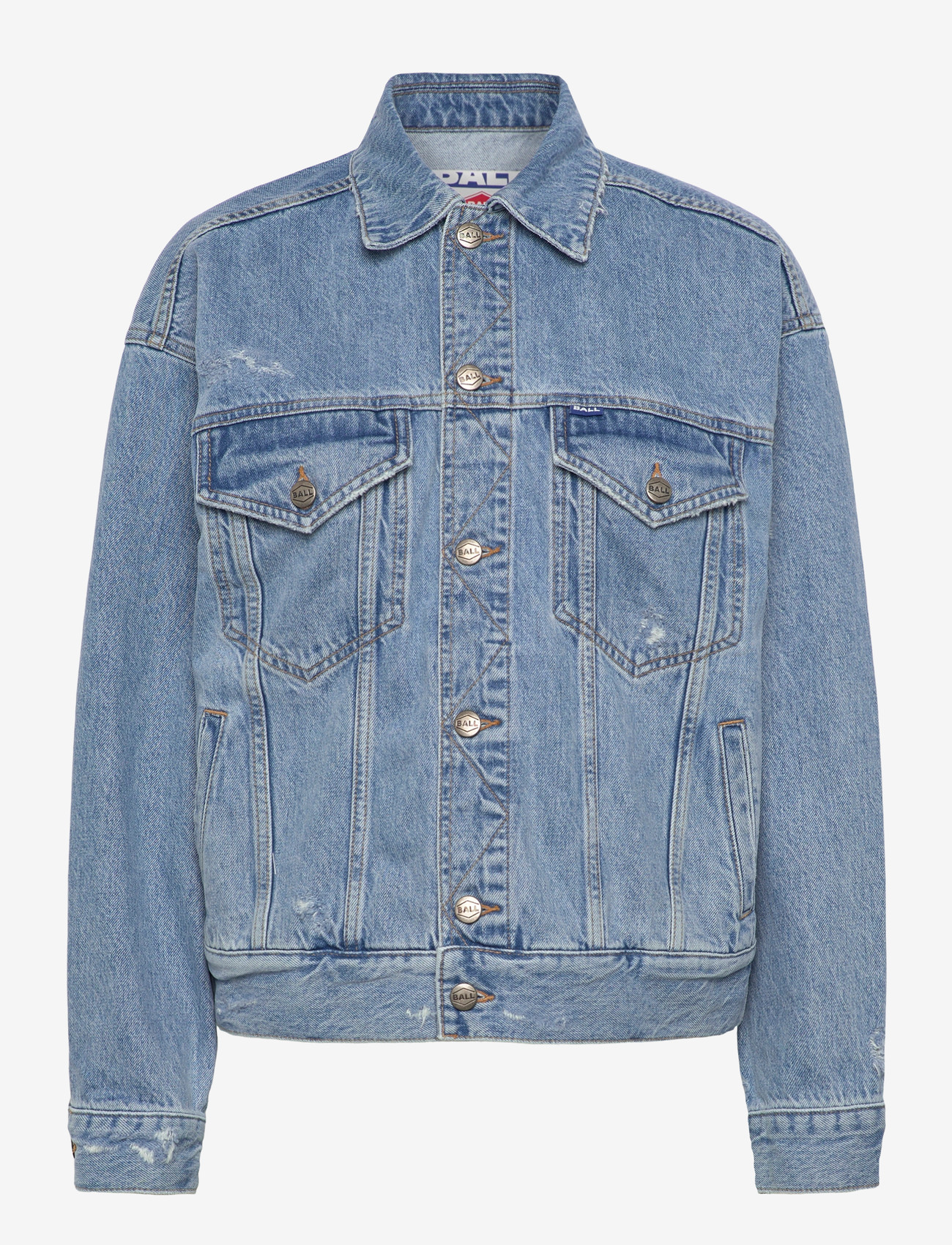 BALL - BASERRE CLASSIC DENIM JACKET - forårsjakker - light blue denim - 1