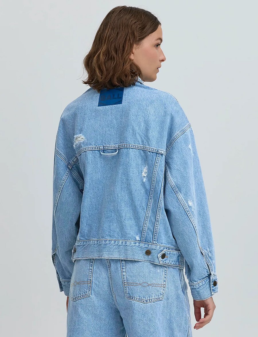 BALL - BASERRE CLASSIC DENIM JACKET - frühlingsjacken - light blue denim - 4