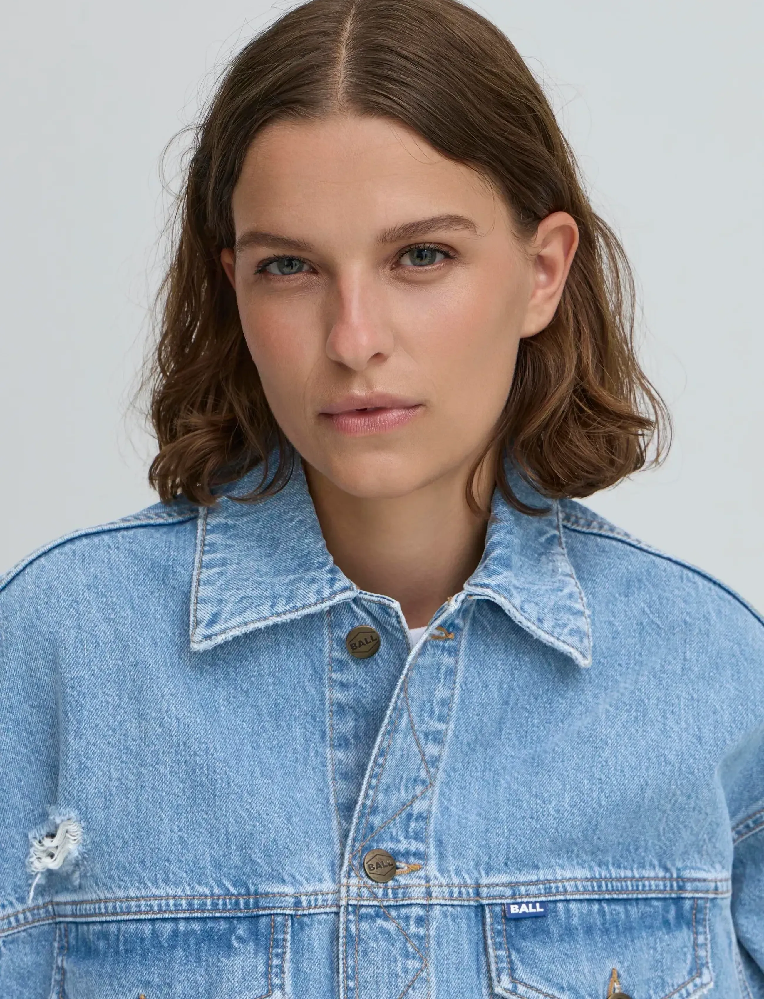BALL - BASERRE CLASSIC DENIM JACKET - Üleriided - light blue denim - 5