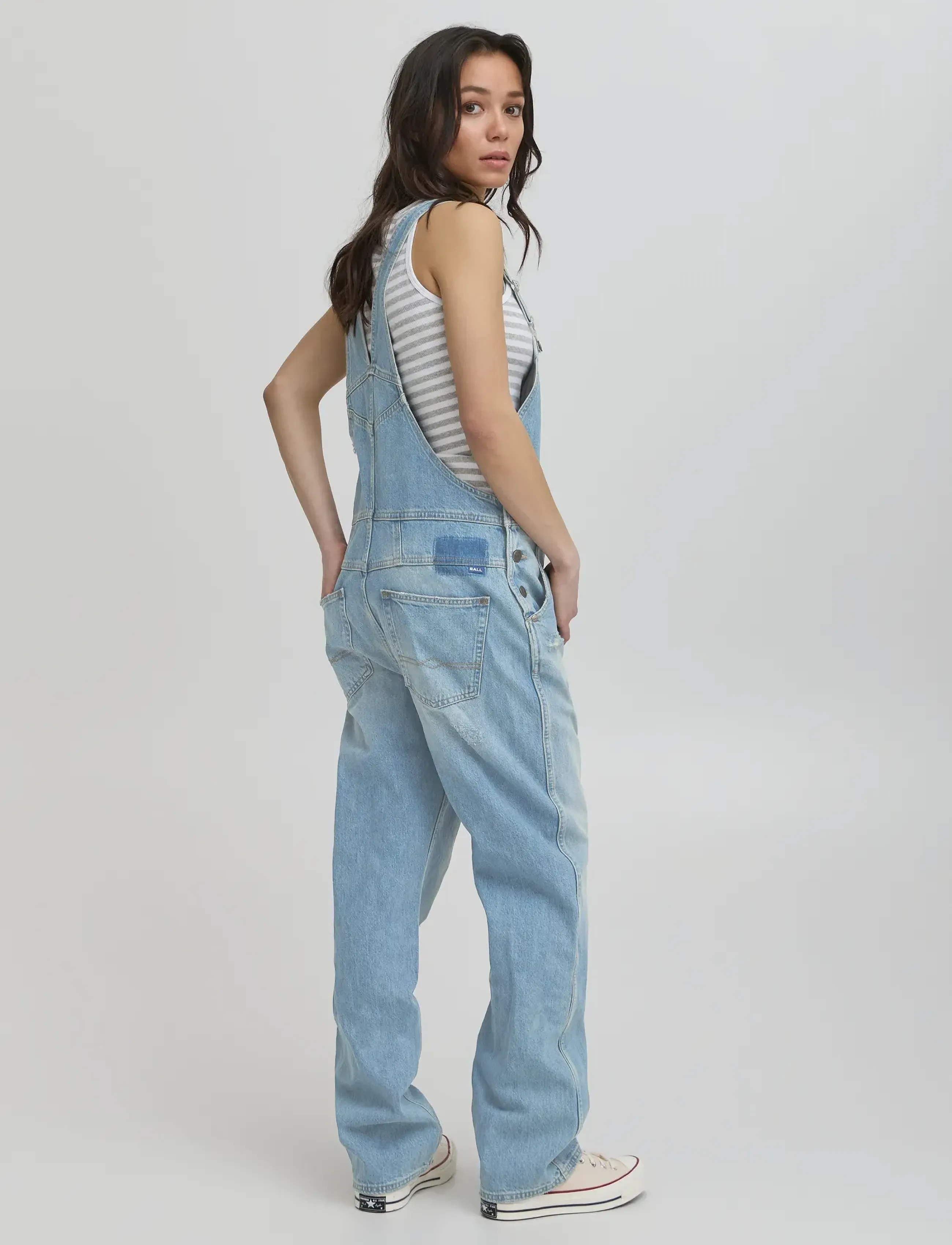 BALL - BASERAFINA OVERALLS - pükskostüümid - light blue denim tint - 4