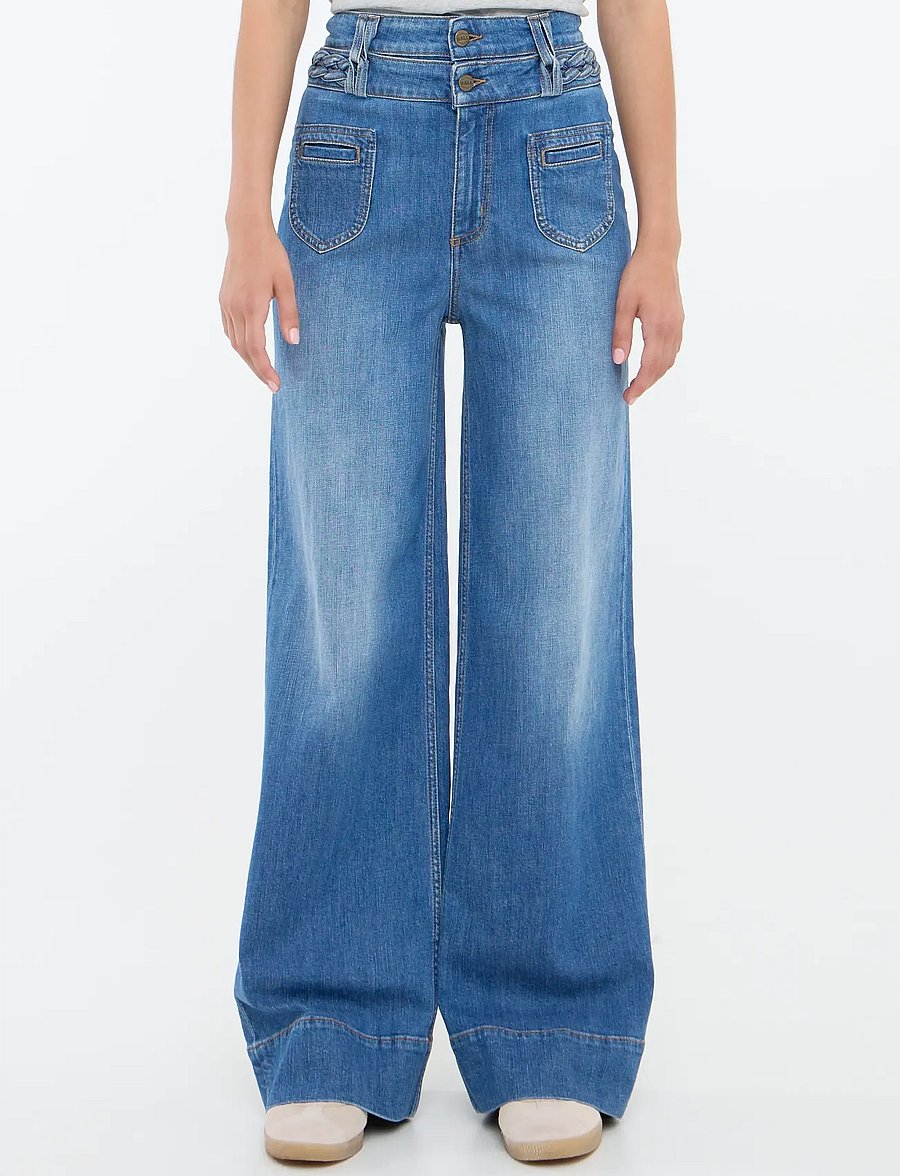 BALL - BAALDO JEANS - hosen mit weitem bein - light blue denim - 3