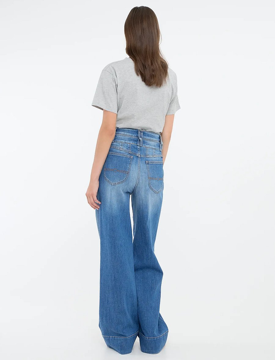 BALL - BAALDO JEANS - hosen mit weitem bein - light blue denim - 4