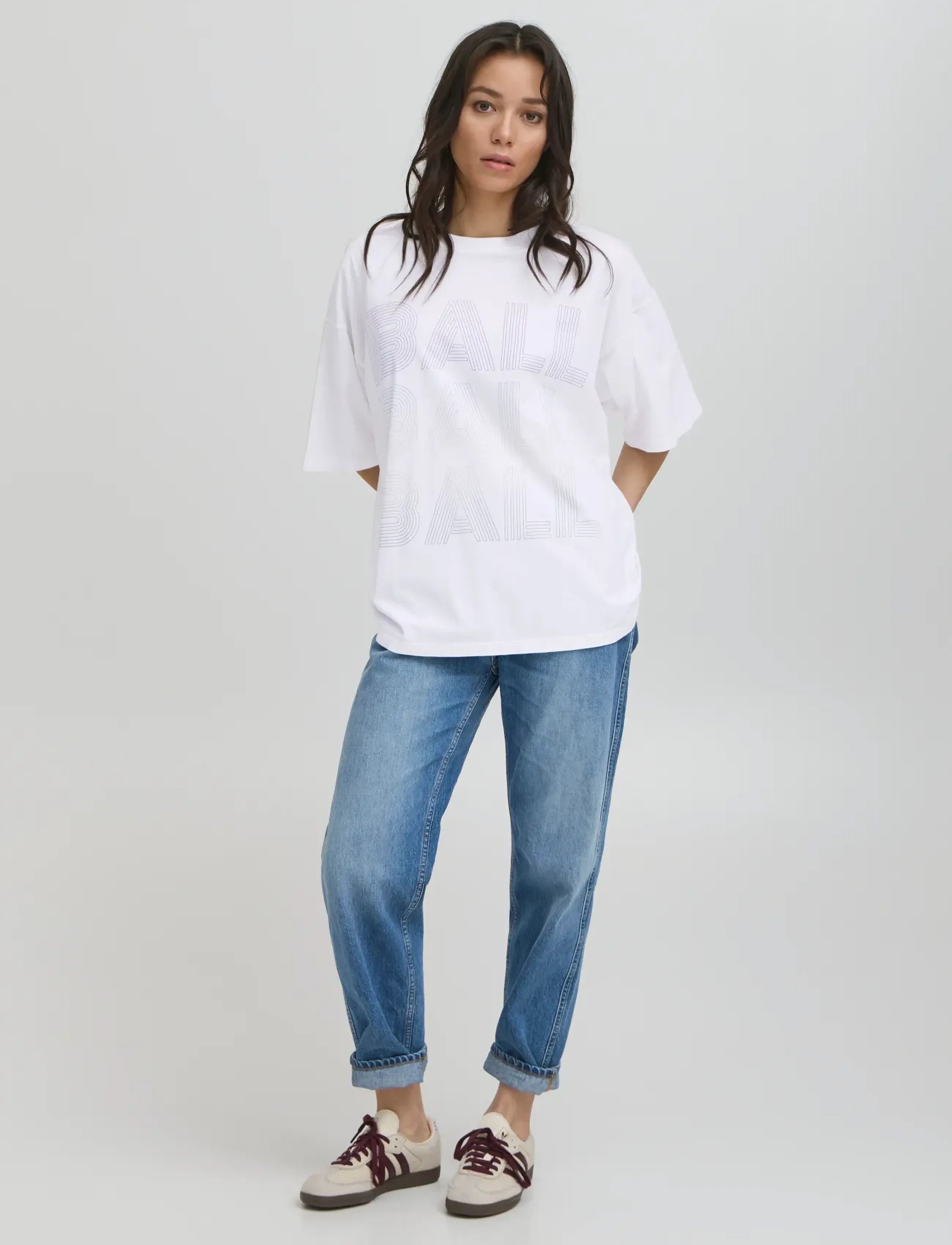 BALL Babaldo Tshirt, Kvinder, Grafisk T-Shirt, Hvid, Str: XS