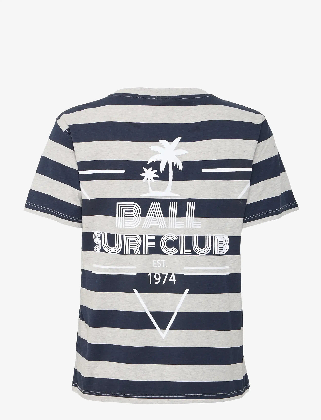 BALL - BAADELE BLOCKSTRIPED TEE - t-shirts & tops - sky captain - 2