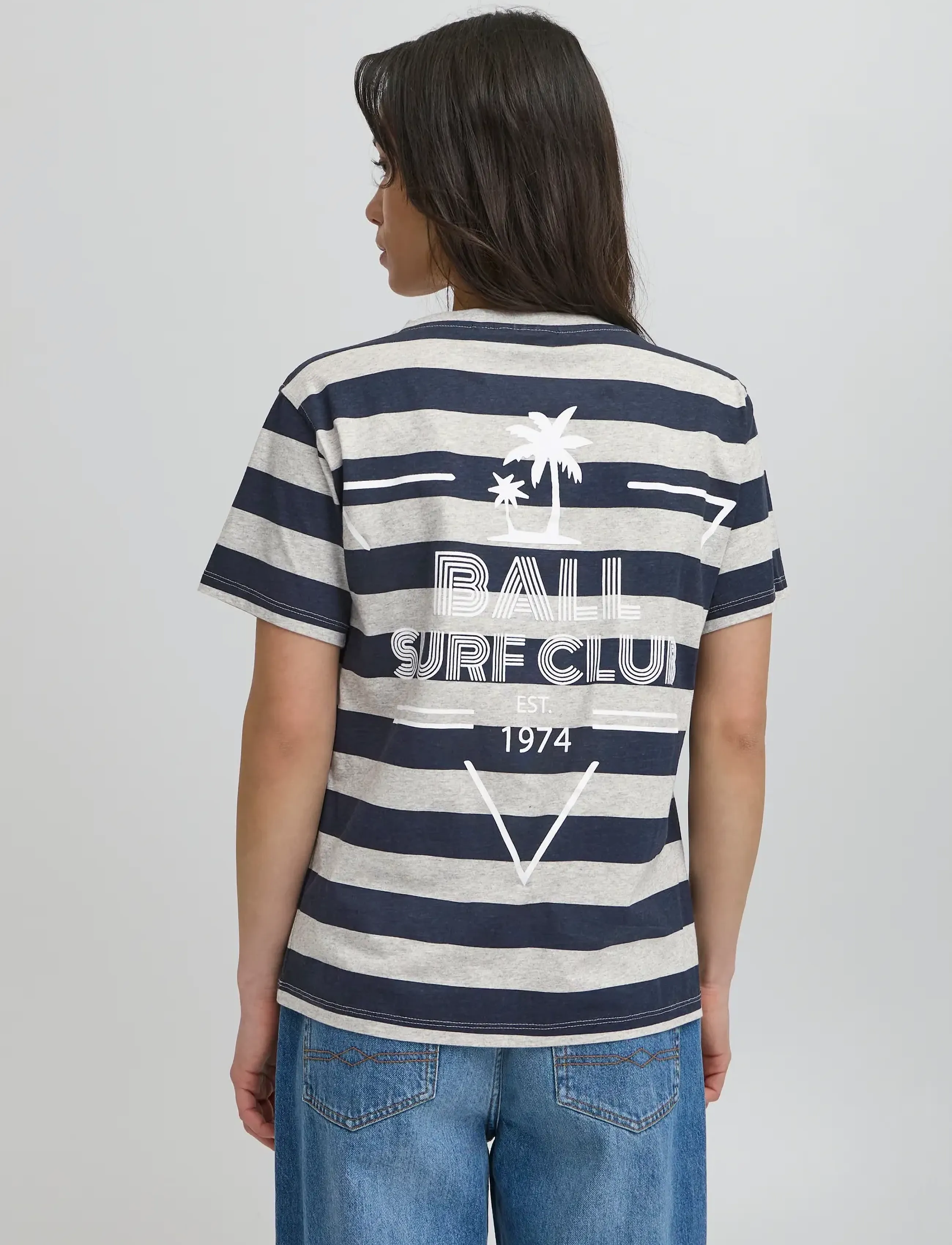 BALL - BAADELE BLOCKSTRIPED TEE - t-shirts - sky captain - 4