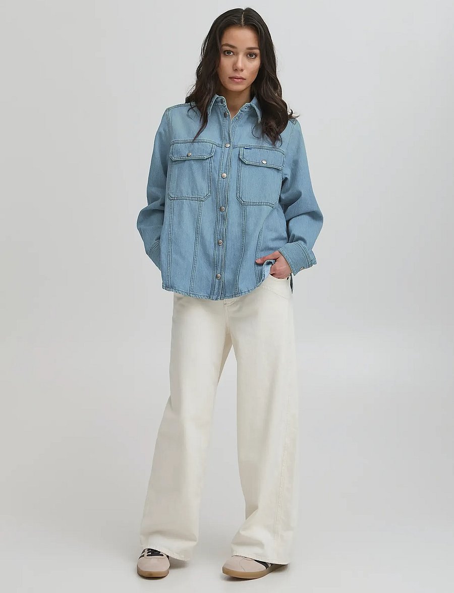 BALL - BALEON DENIM SHIRT - jeansblouses - light blue denim - 0