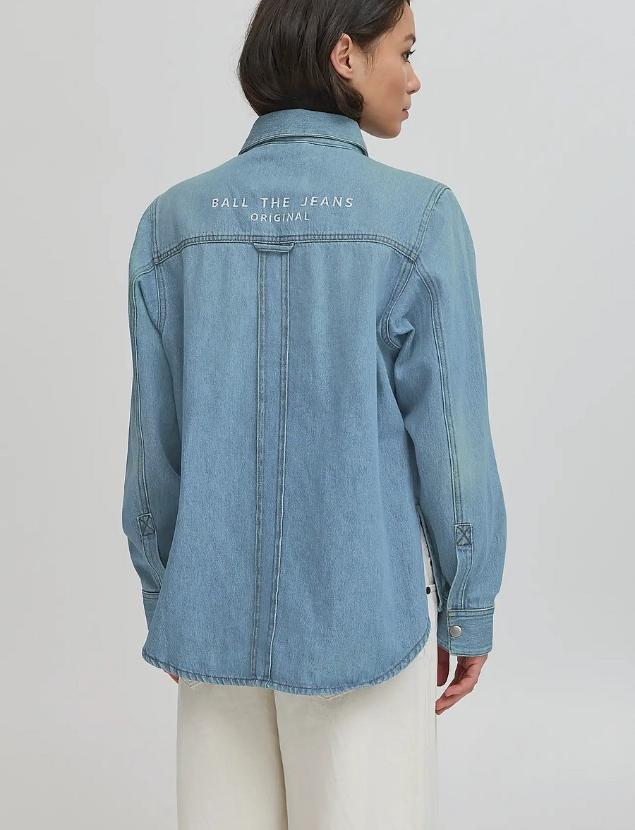 BALL - BALEON DENIM SHIRT - jeansblouses - light blue denim - 4
