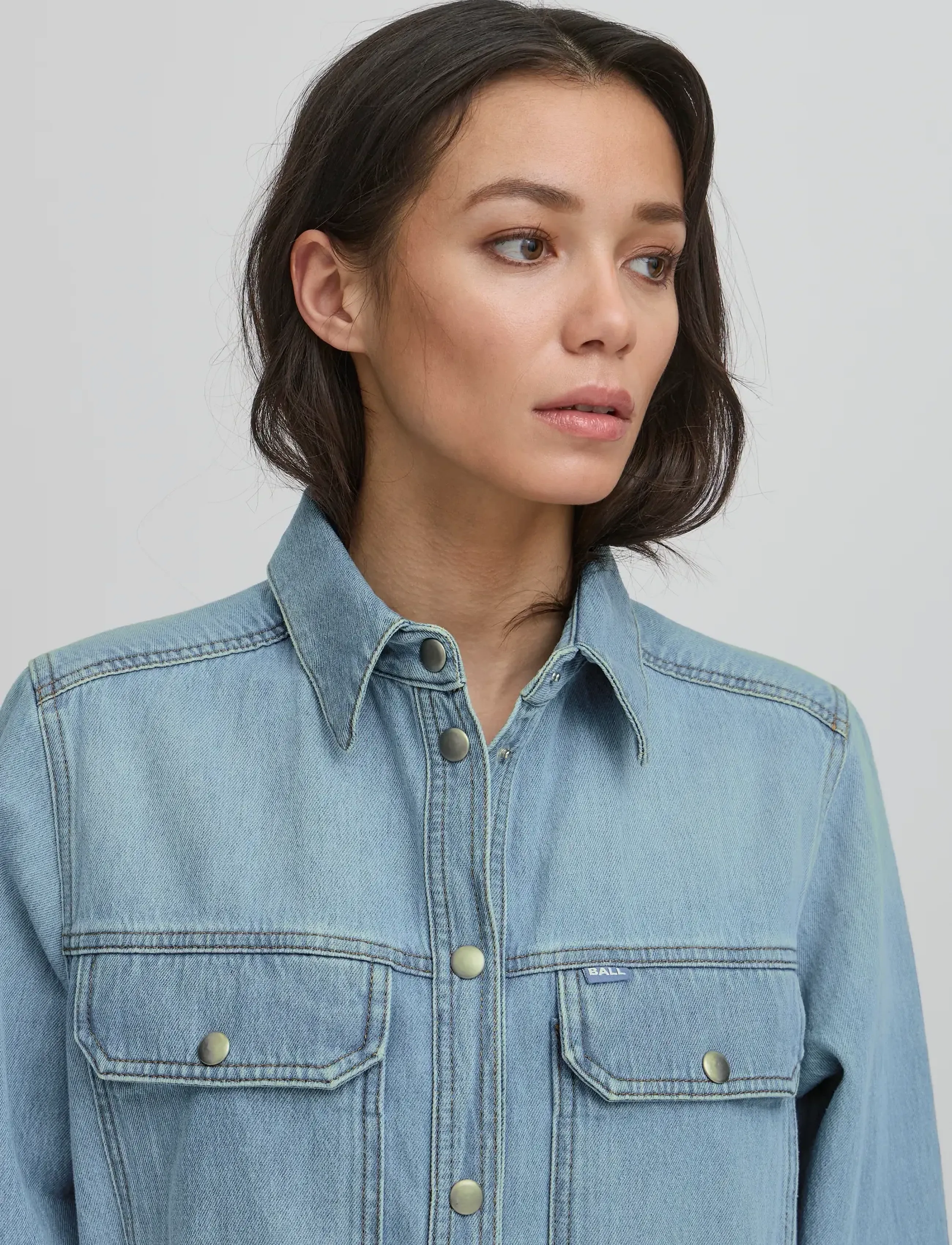 BALL - BALEON DENIM SHIRT - teksasärgid - light blue denim - 5