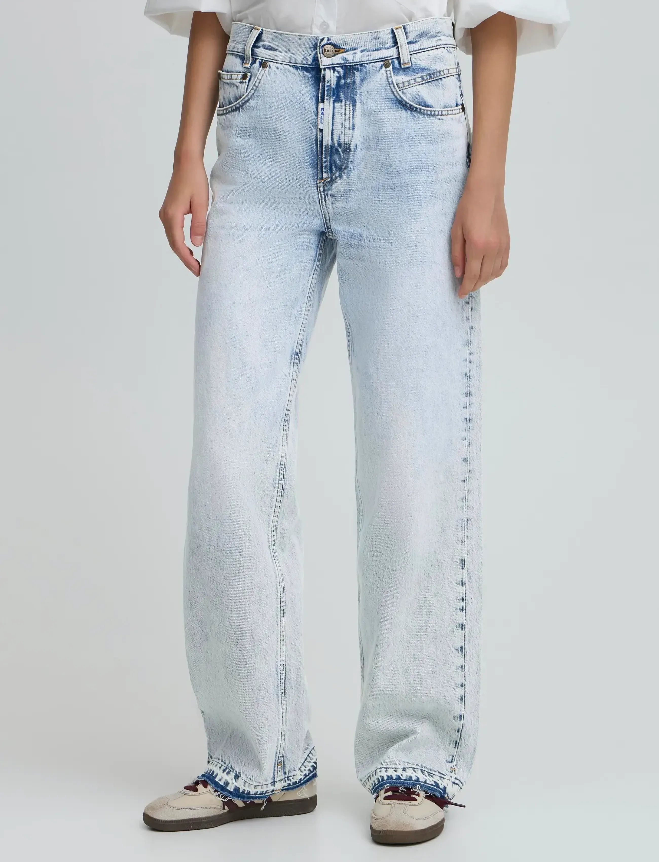 BALL - BASERENA JEANS - laia säärega teksad - light blue denim - 3