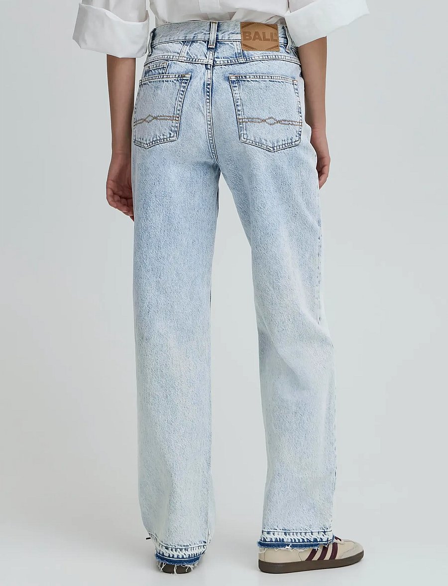 BALL - BASERENA JEANS - laia säärega teksad - light blue denim - 4