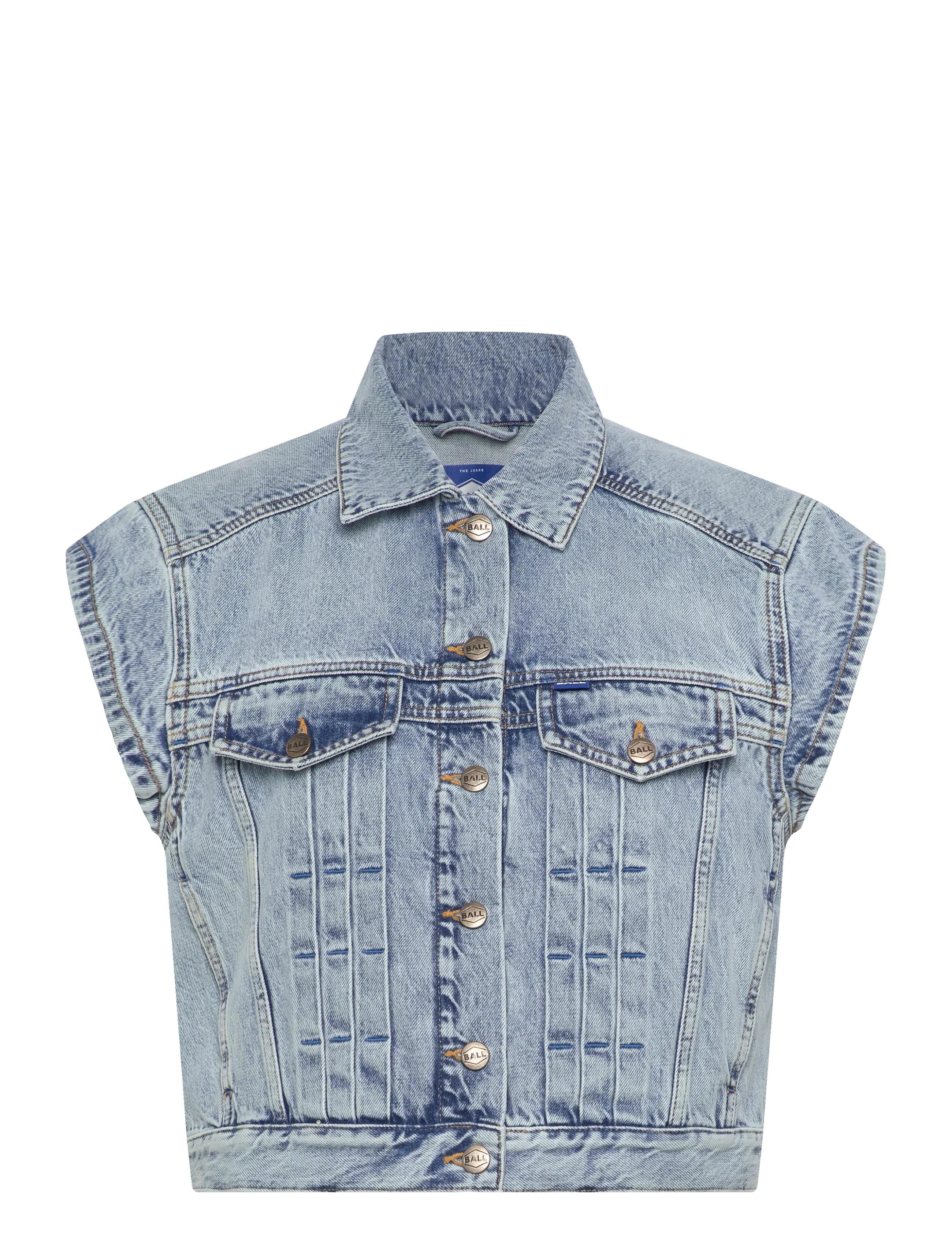 BALL Bapietro Denim Kurz Weste Blau - XXS - Damen
