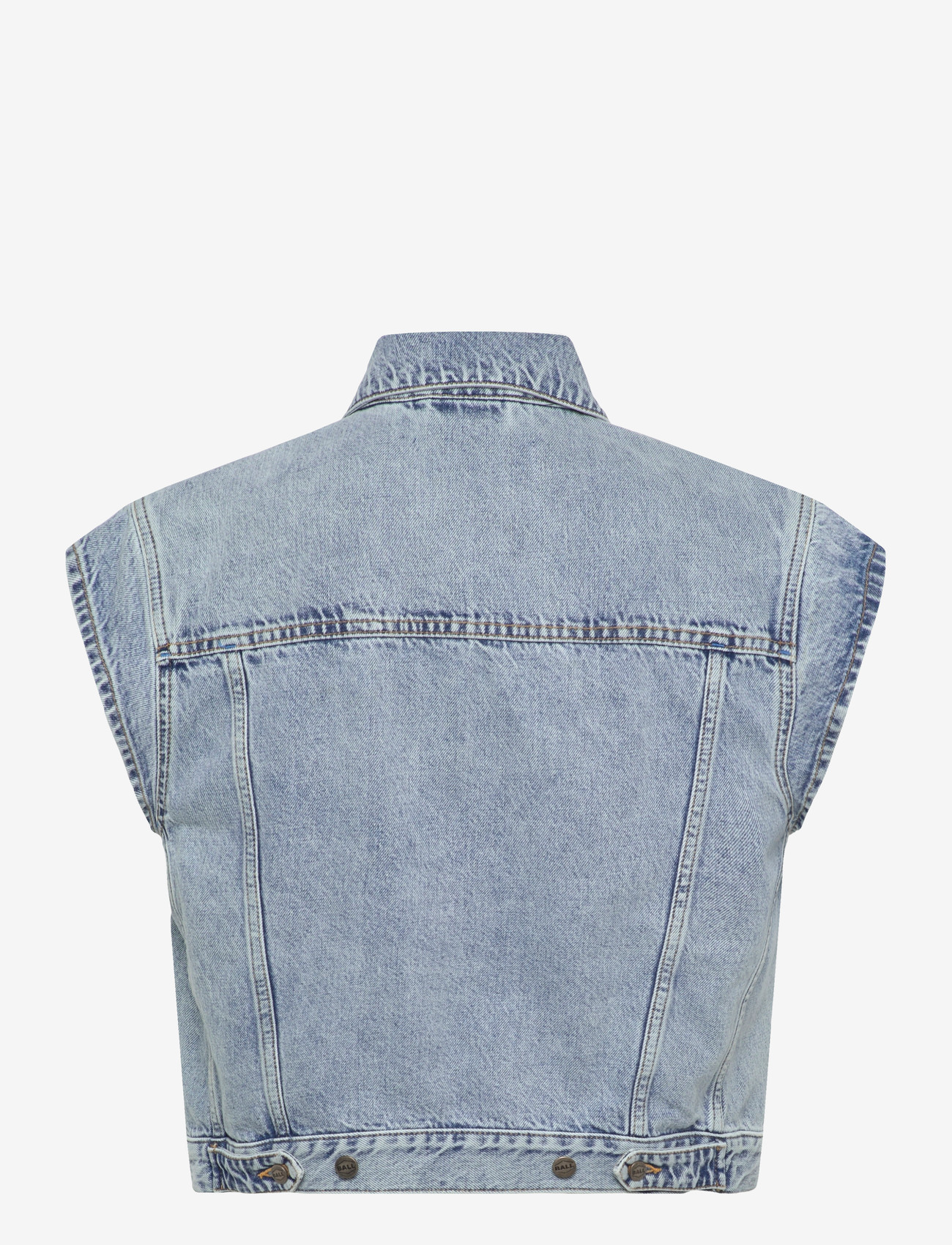 BALL - BAPIETRO DENIM SHORT WAISTCOAT - denim-westen - light blue denim - 2
