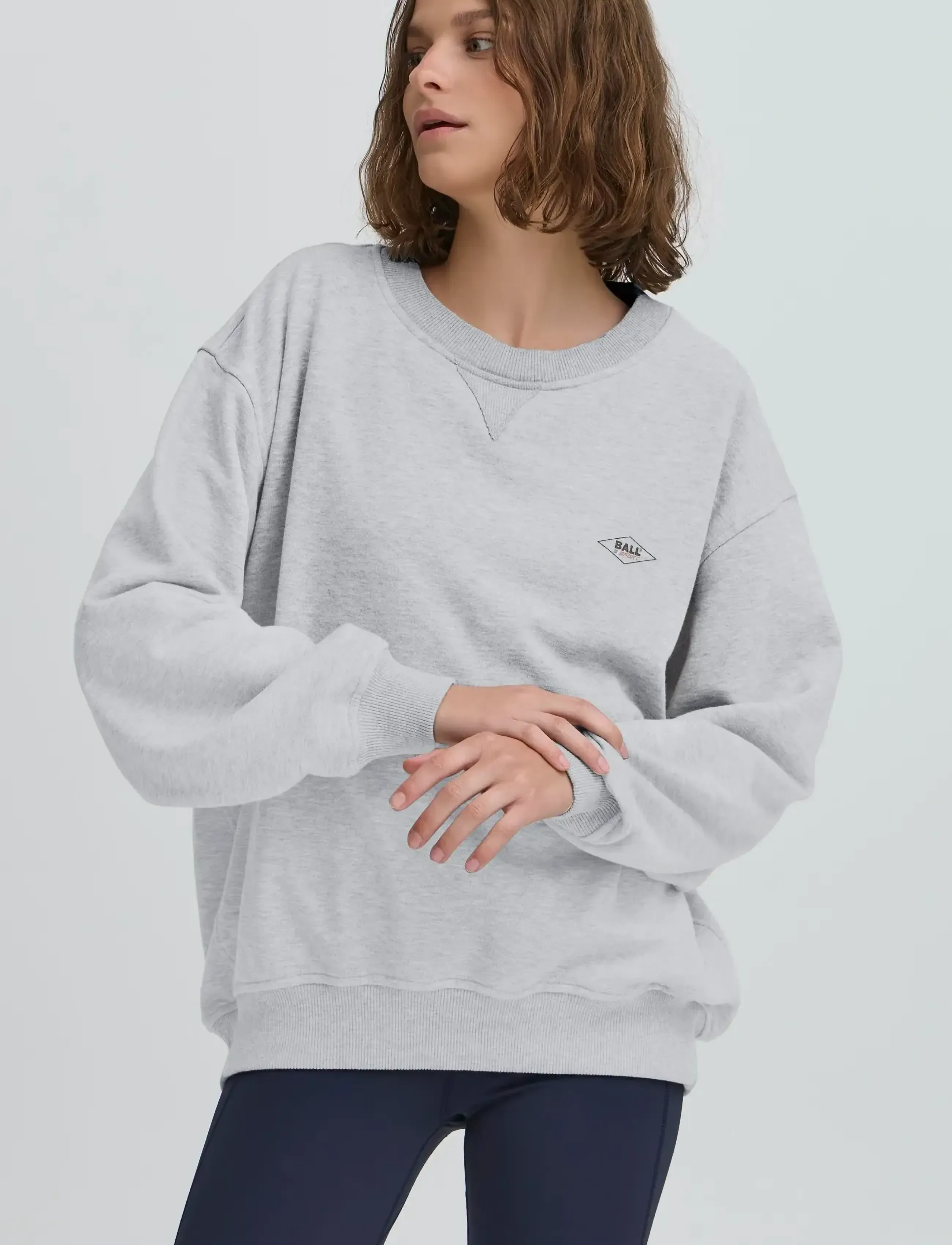BALL - BAATTIVO CREWNECK SWEATSHIRT - oberteile - medium grey melange - 3