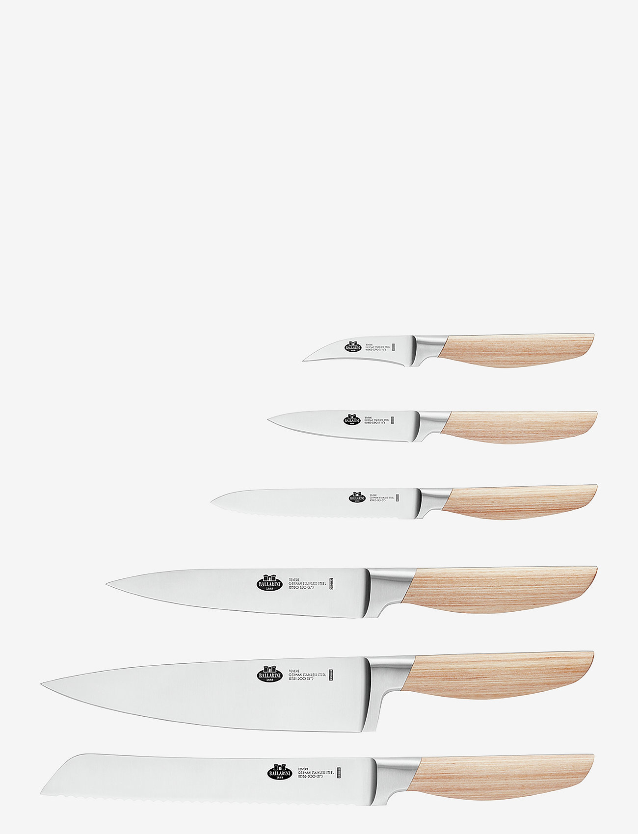 Ballarini - Tevere, Knife block set 7-p - brown - 2