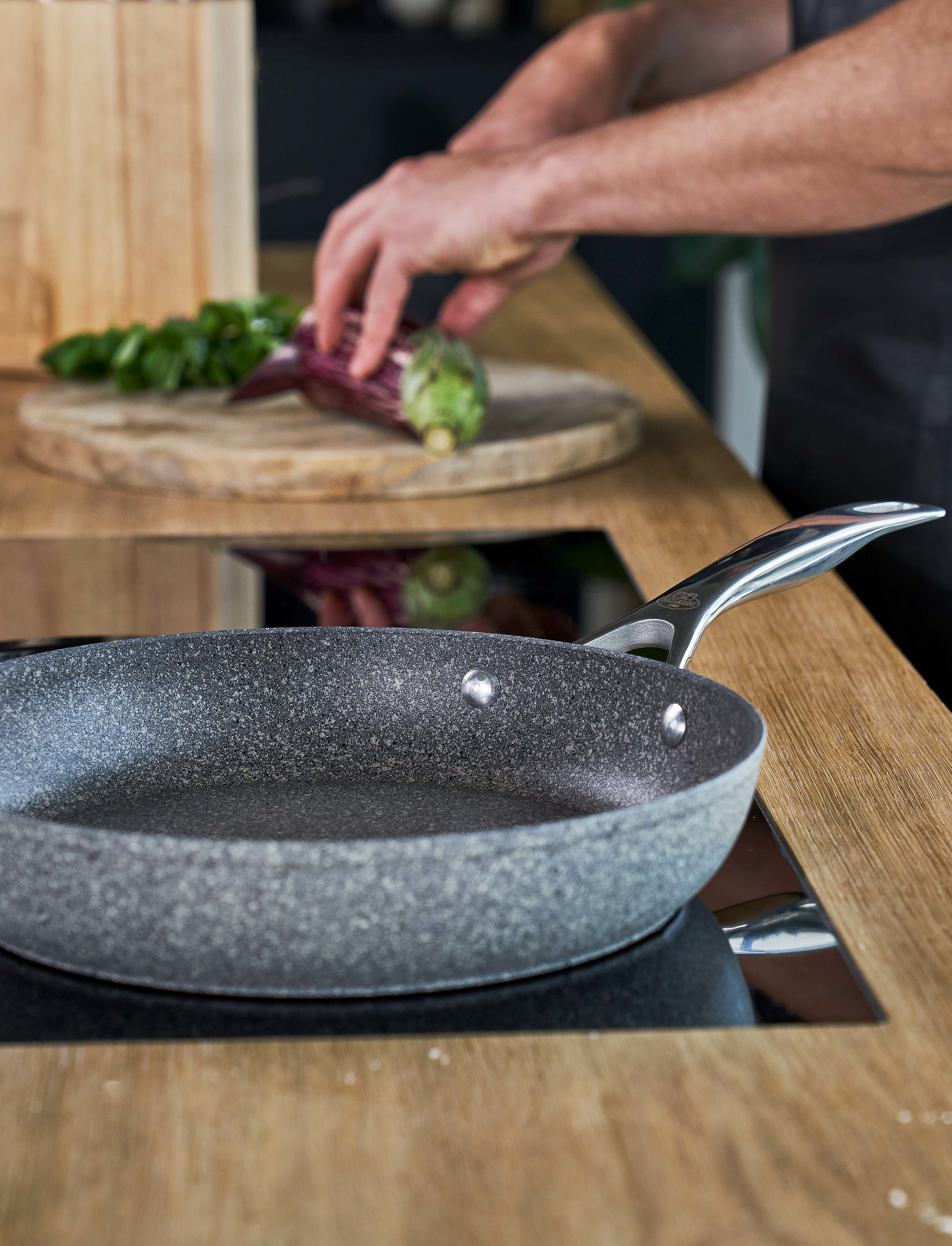 Ballarini Salina Ti-X Granitium Stegepande, Ø 32 cm, Grey, Gryder & Pander > Stegepander, Unisex