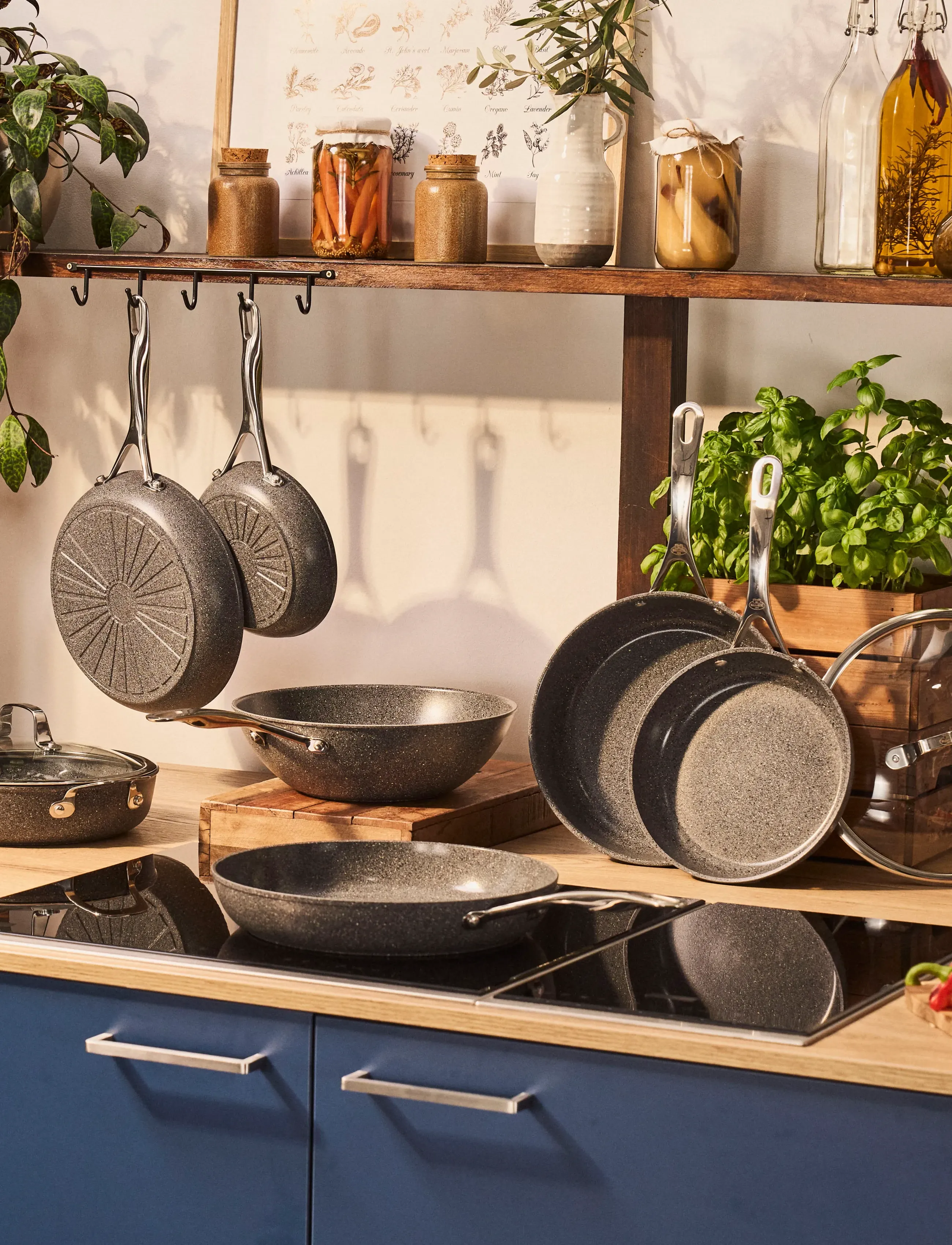 Ballarini Stekpanna Ø 24 Cm Granit Keramisk, cm, Kitchen, Grau - Pots & Pans, Homeware