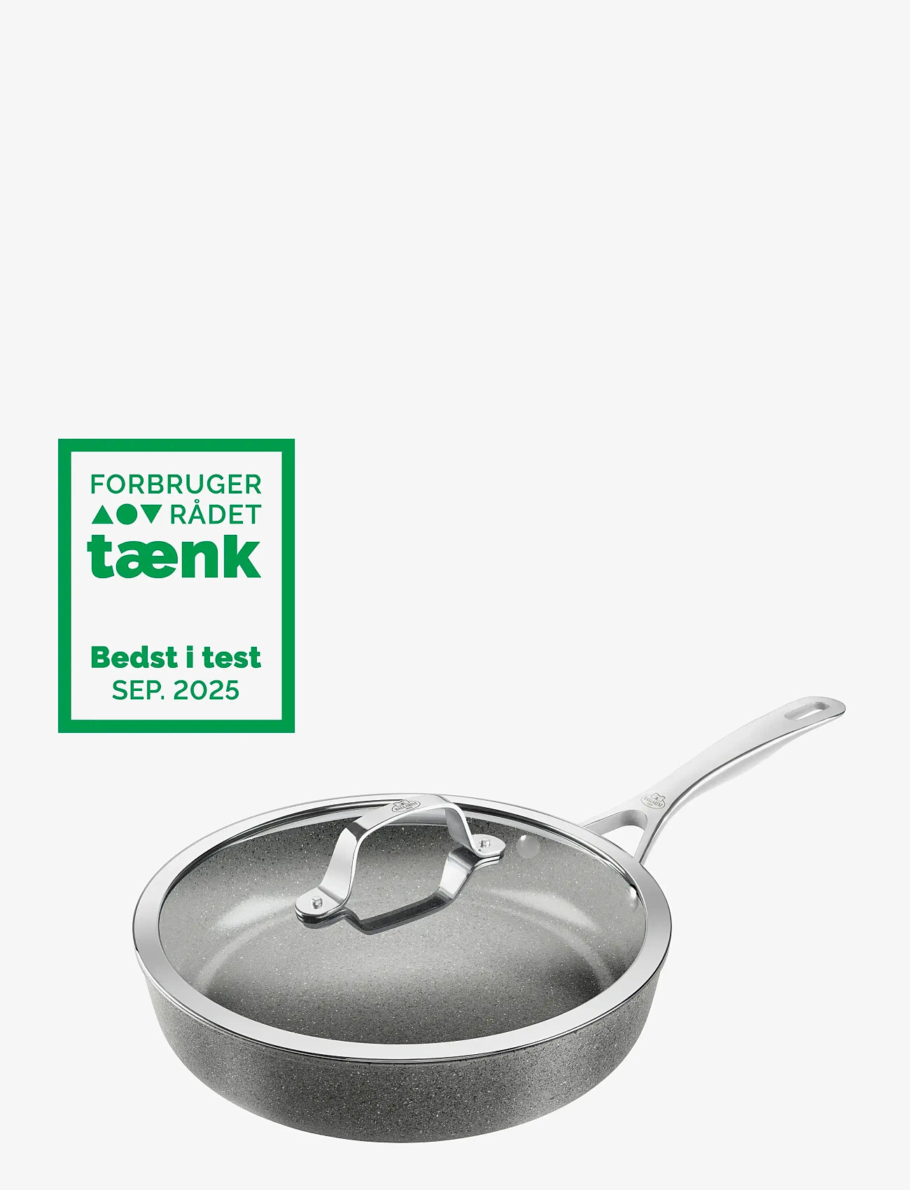 Ballarini - Traktörpanna Ø 28 cm granit keramisk med glaslock - gray - 1