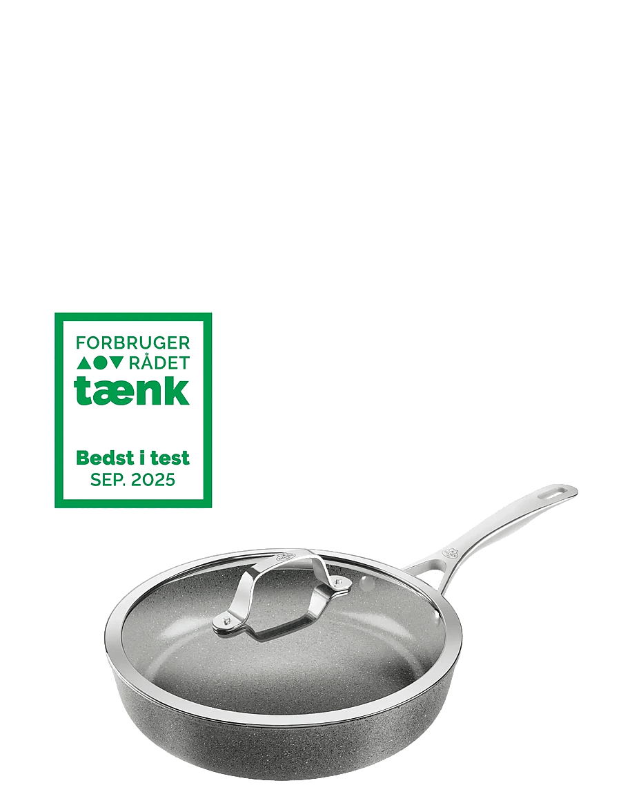 Ballarini - Traktörpanna Ø 28 cm granit keramisk med glaslock - gray - 1