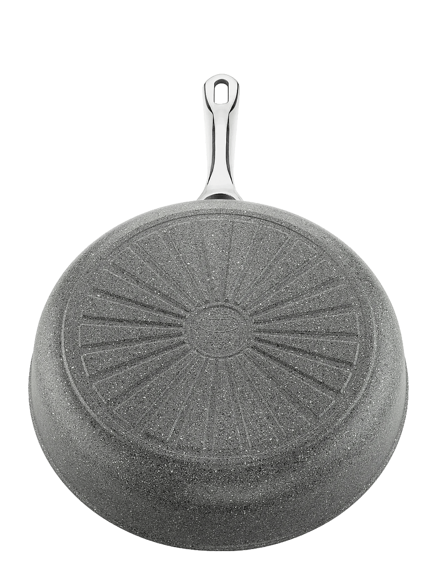 Ballarini - Traktörpanna Ø 28 cm granit keramisk med glaslock - gray - 2