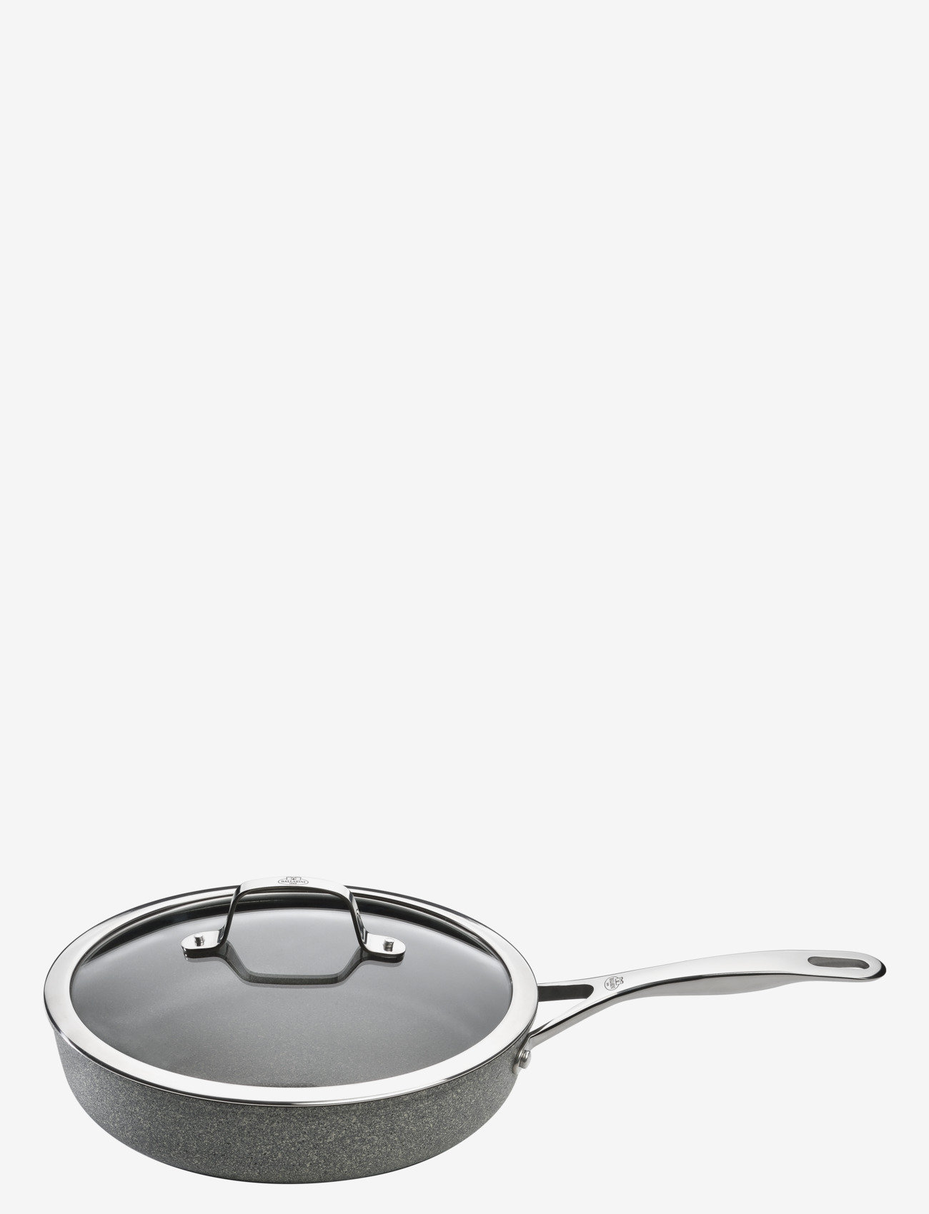 Ballarini - Salina Ti-X Granitium Saute pan with lid - traktørpanner & sauteringspanner - gray - 0