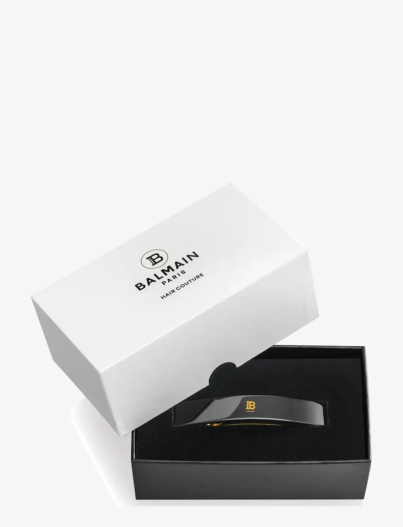 Balmain Hair Couture - Cellulose Acetate Barrette pour Cheveux Medium Black - 1012 - 2