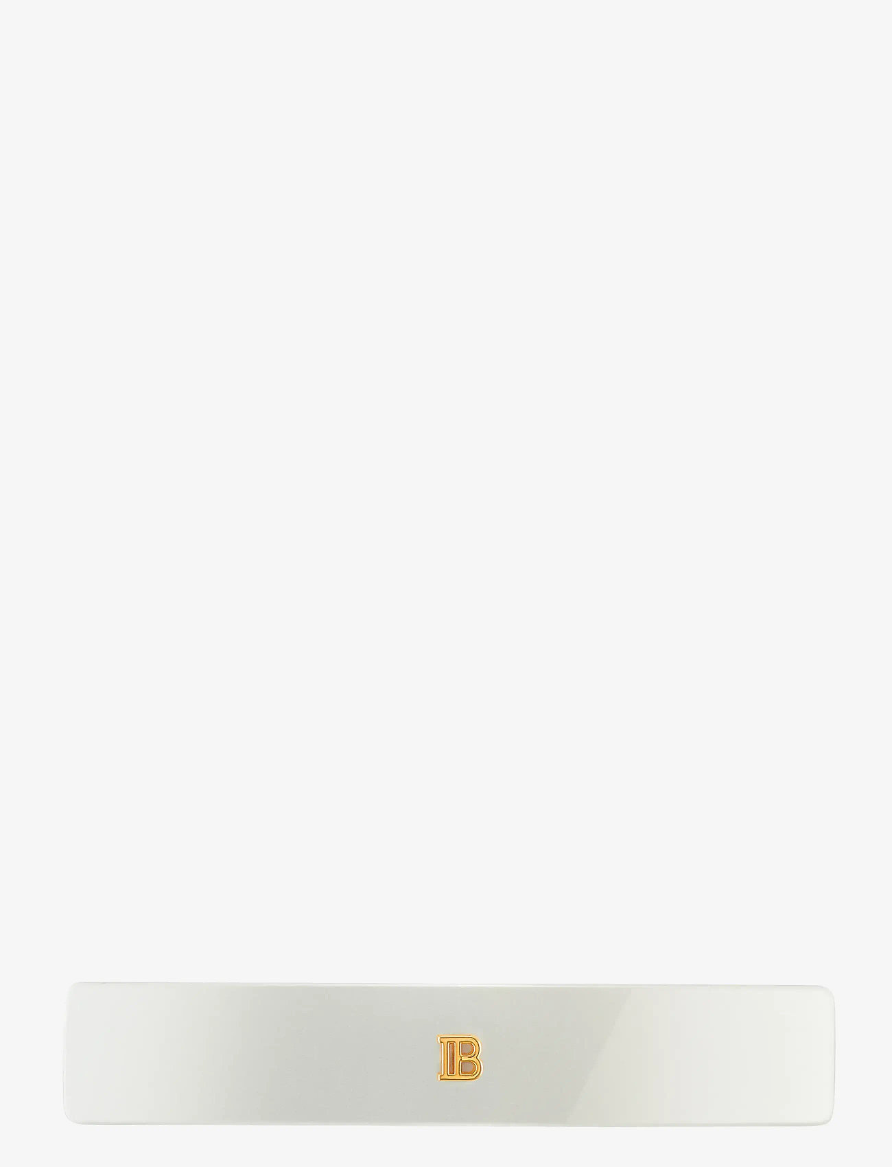 Balmain Hair Couture - Cellulose Acetate Barrette pour Cheveux Medium White - hårnåle - 1013 - 0