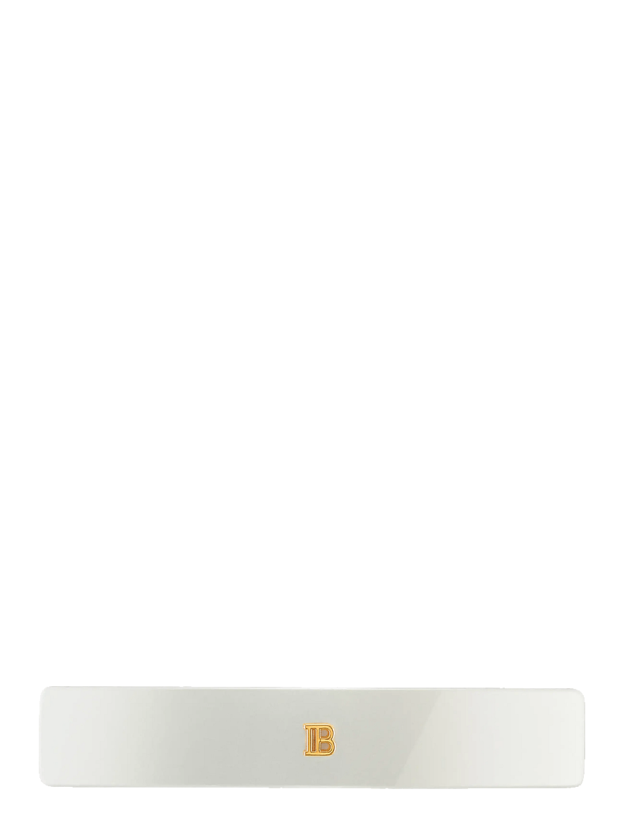 Balmain Hair Couture - Cellulose Acetate Barrette pour Cheveux Medium White - hårnålar - 1013 - 0