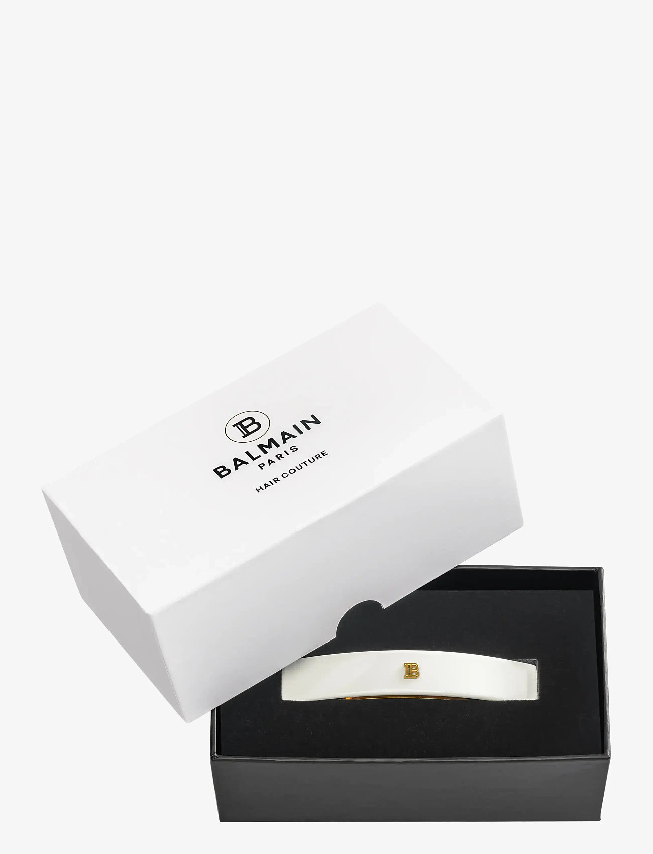 Balmain Hair Couture - Cellulose Acetate Barrette pour Cheveux Medium White - hårnåle - 1013 - 2