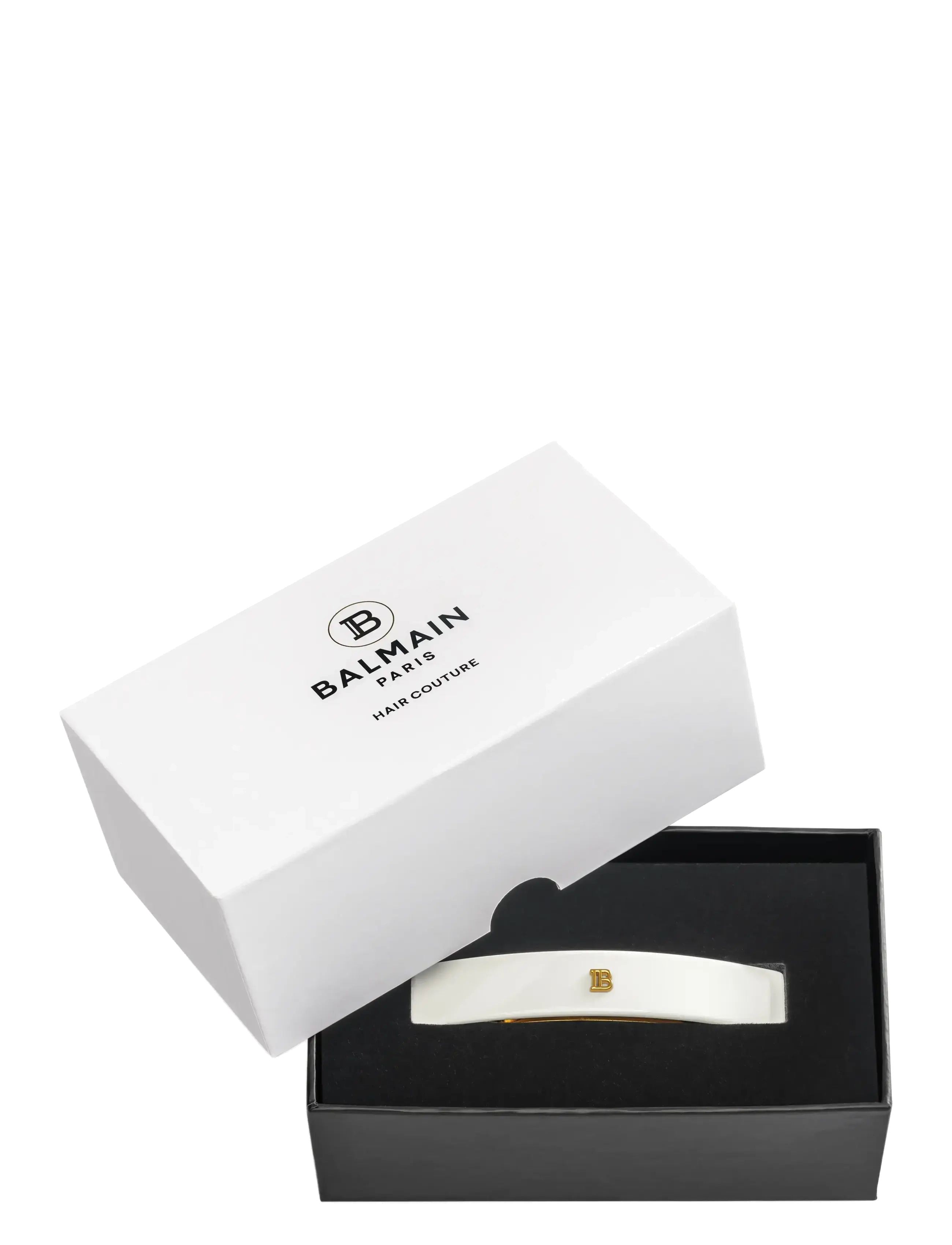 Balmain Hair Couture - Cellulose Acetate Barrette pour Cheveux Medium White - hårnåle - 1013 - 2