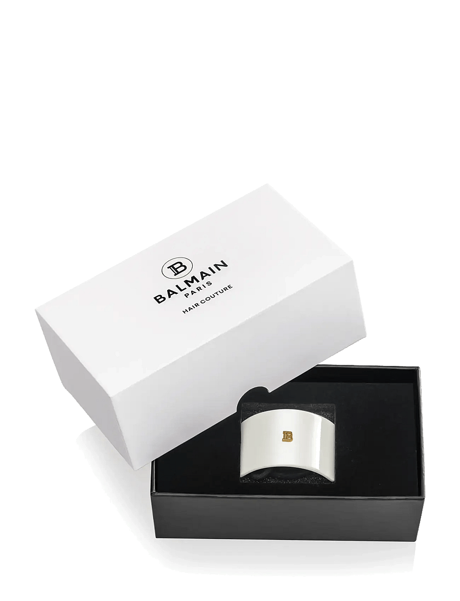 Balmain Hair Couture - Cellulose Acetate Elastique pour Cheveux White - hårsnoddar och hårband - 1013 - 2