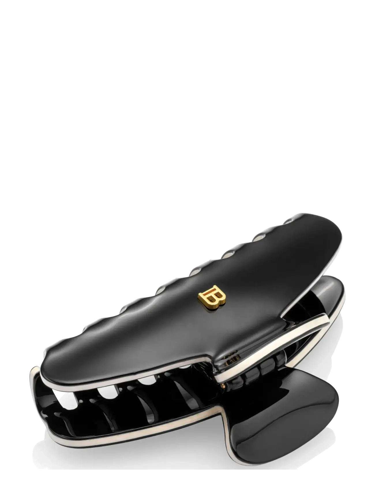 Balmain Hair Couture - Cellulose Acetate Pince a Cheveux Medium Black/White - hårklämmor - 1012 - 1