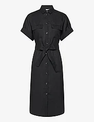 Balmuir - Sahara linen shirt dress - paitamekot - black - 0