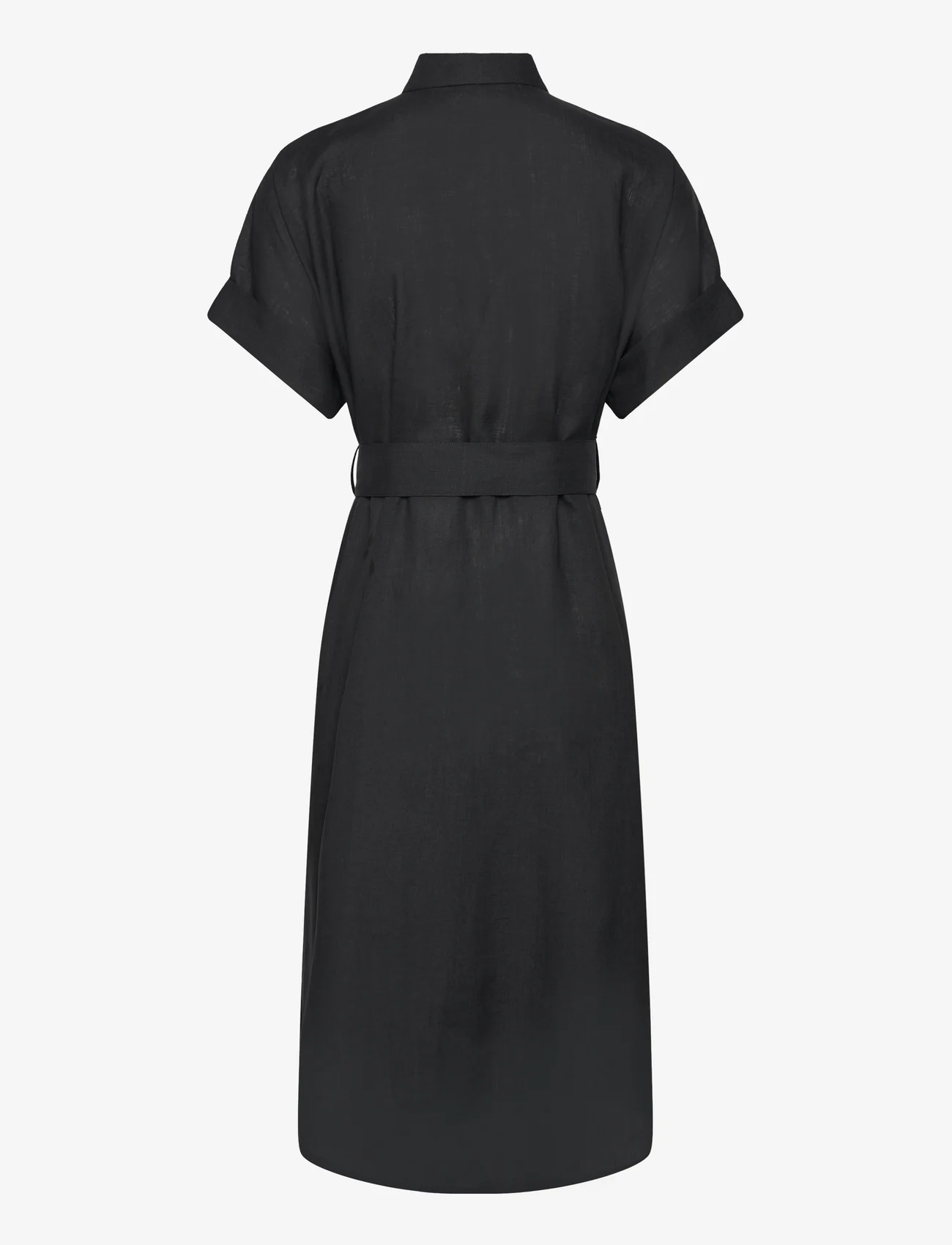Balmuir - Sahara linen shirt dress - paitamekot - black - 1